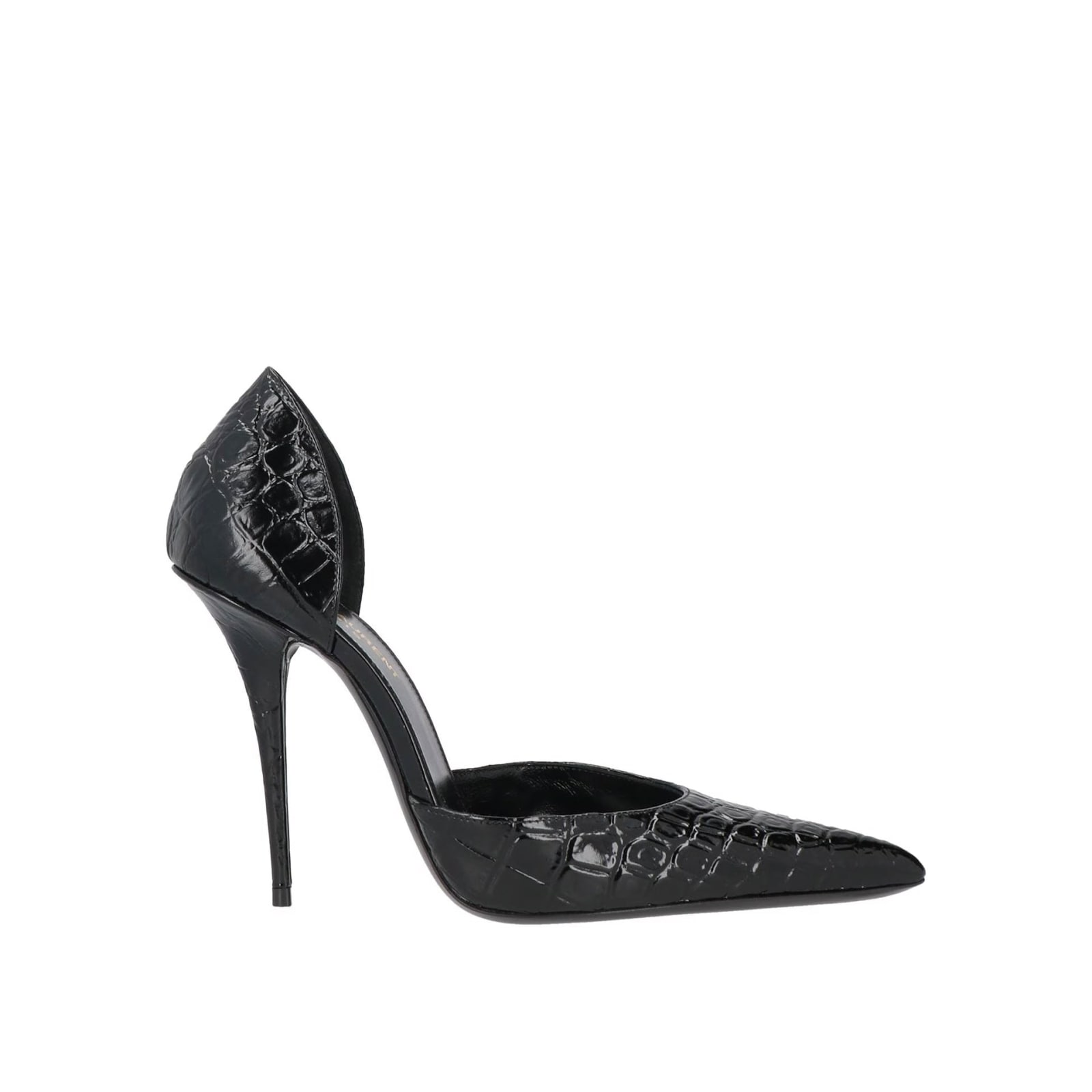 Shop Saint Laurent Kayla 110 Leather Pumps In Black