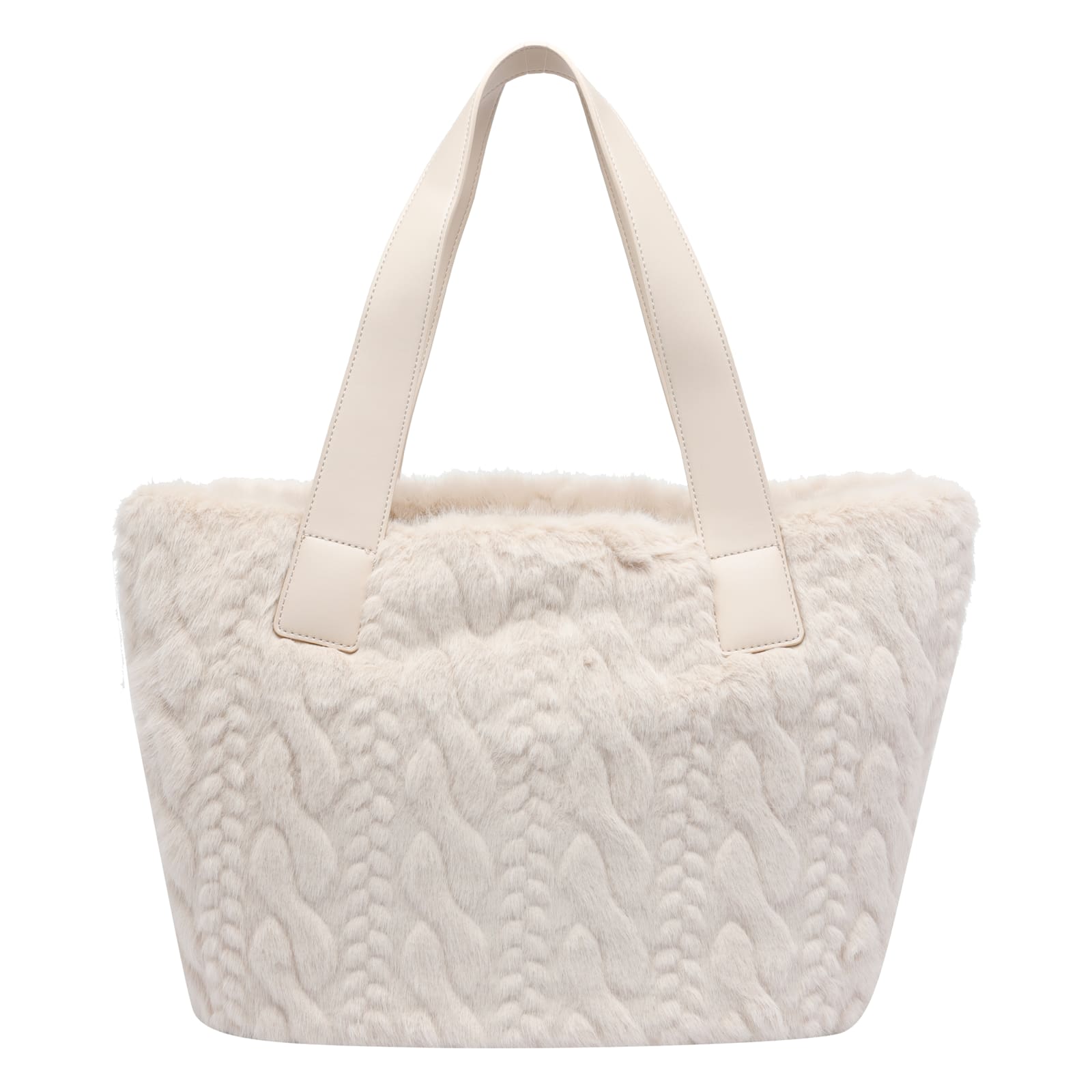 Liu •jo Soft Teddy Tote Bag With Dual Handles In White