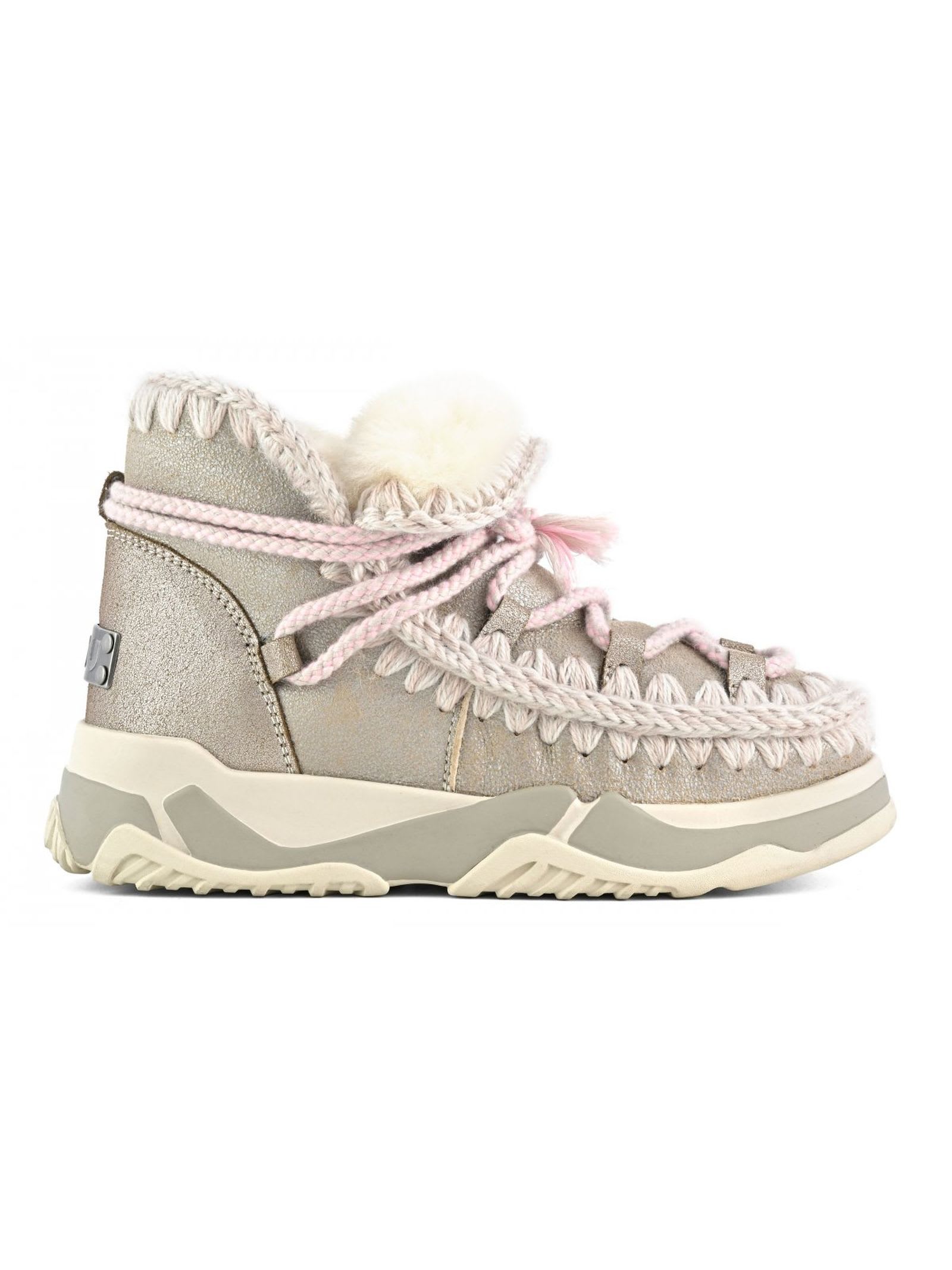 Stone Metallic Trainer Scoubidoo Lace