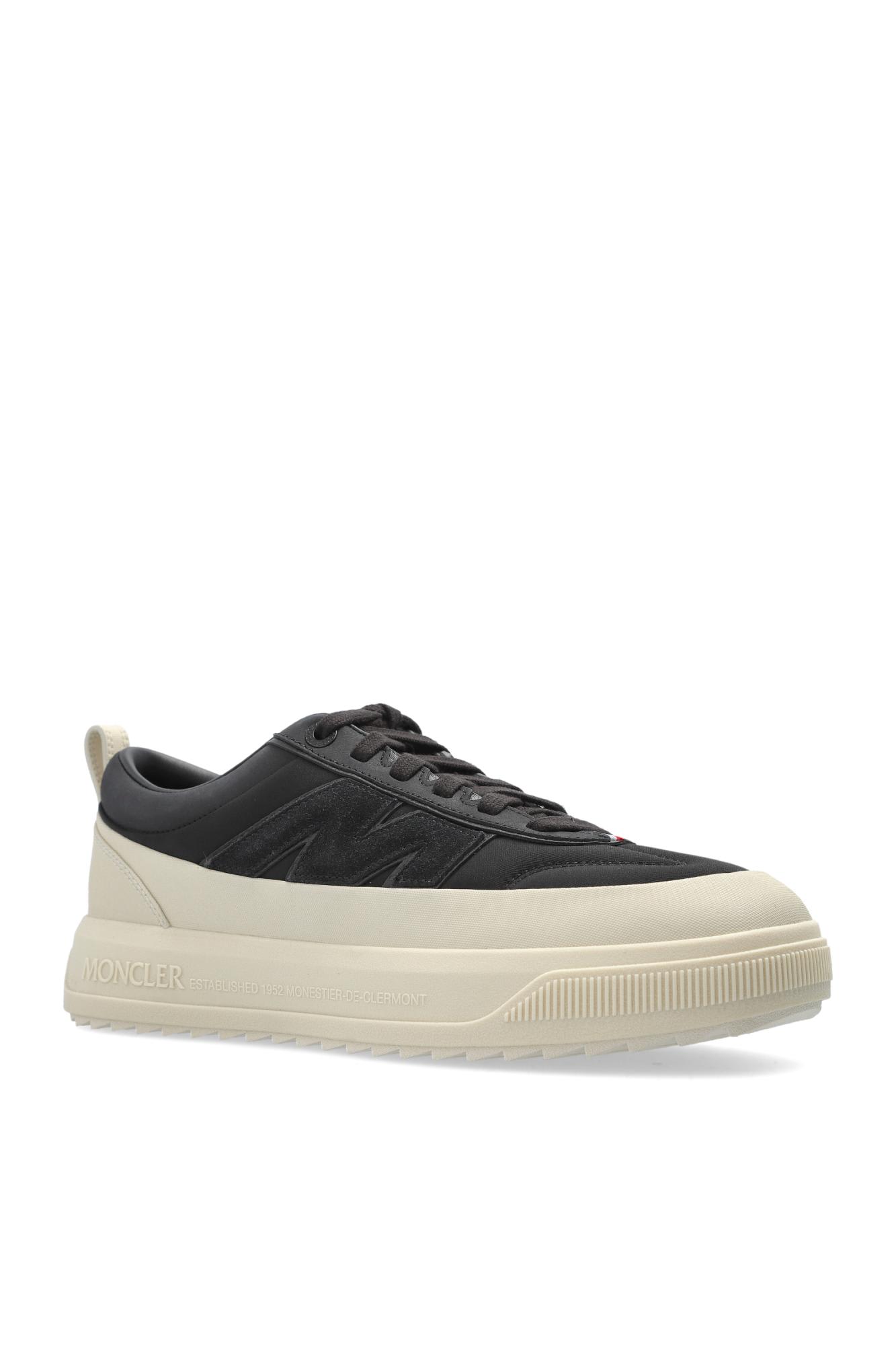 Moncler Monpulse Leather-trimmed Sneakers In Gray