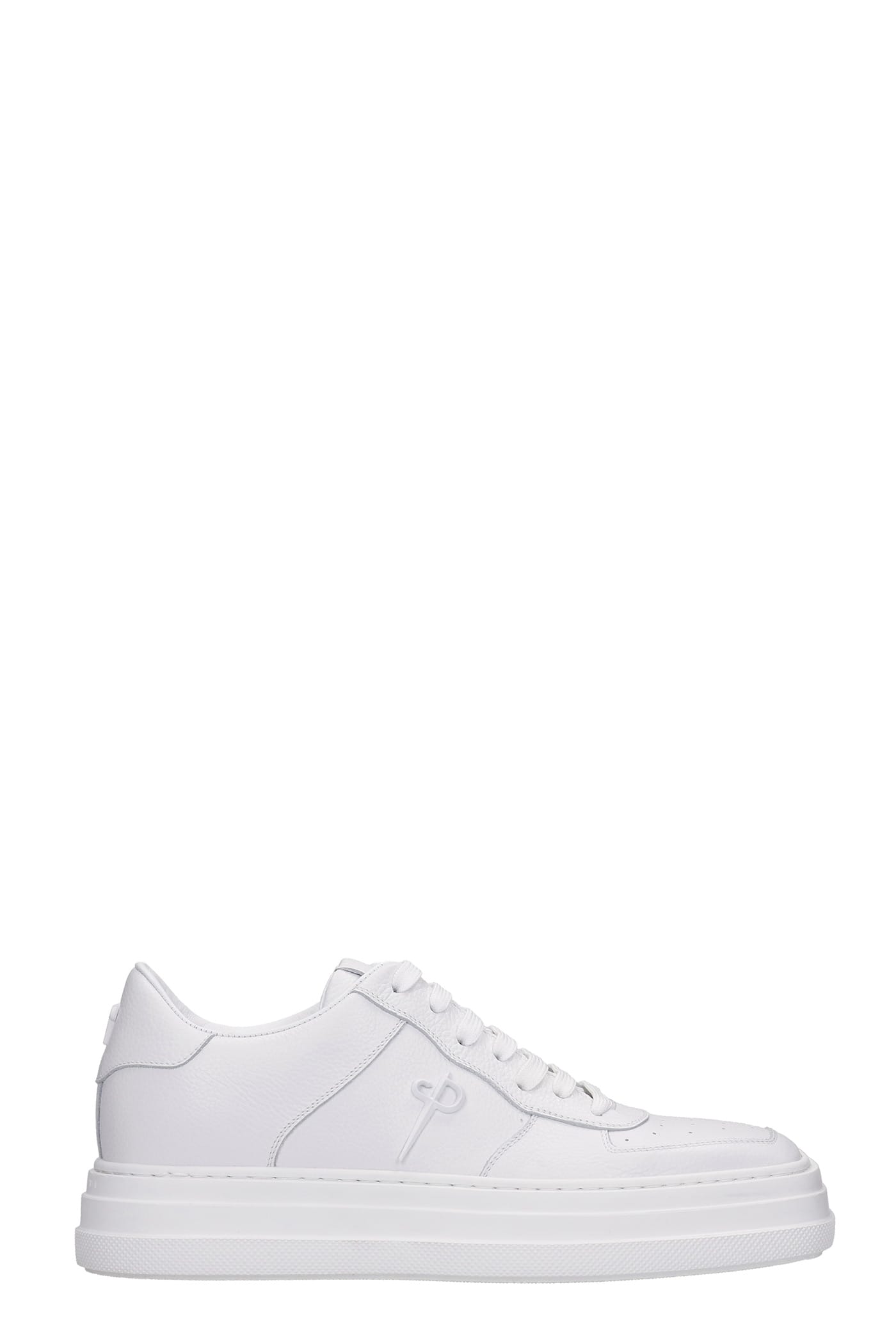 Cesare Paciotti Sneakers In White Leather