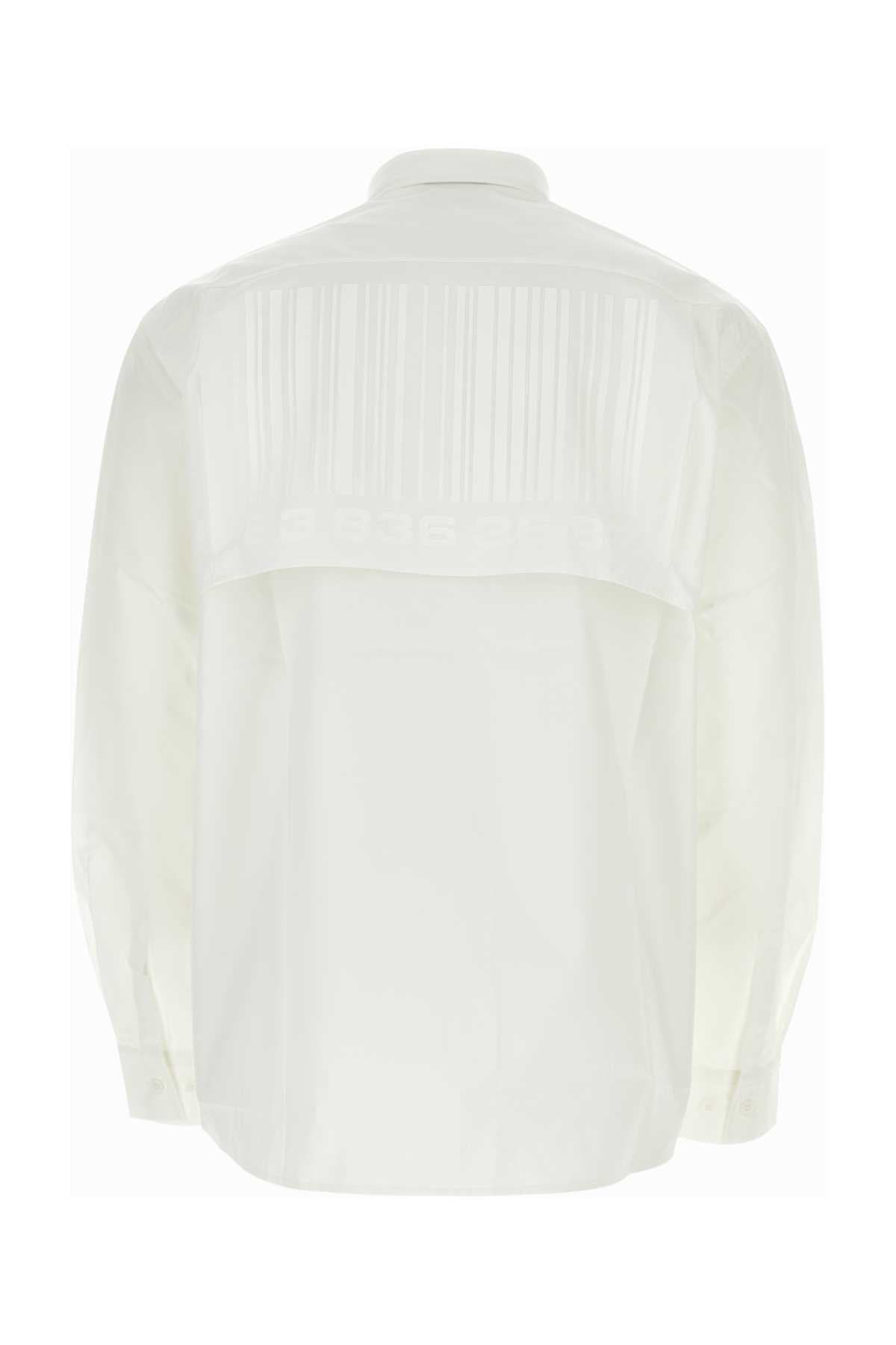 Shop Vtmnts White Cotton Oversize Shirt