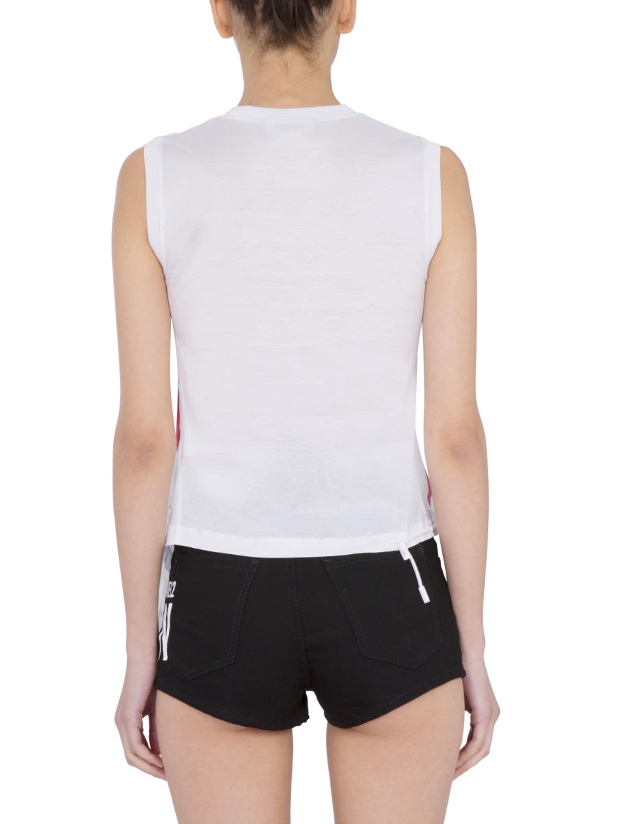 Shop Dsquared2 Top With Coulisse In White