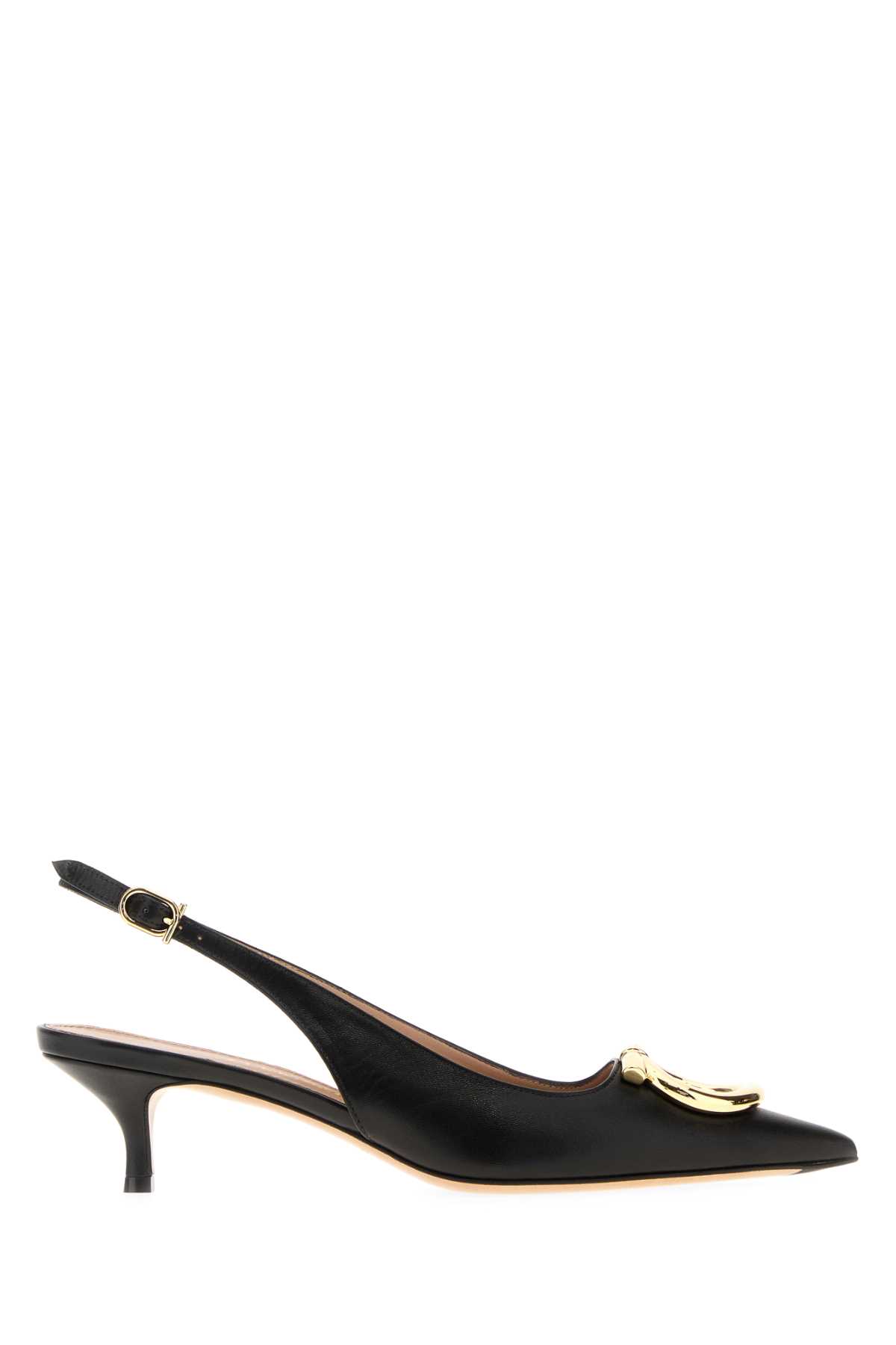 Black Leather Sara 40 Pumps
