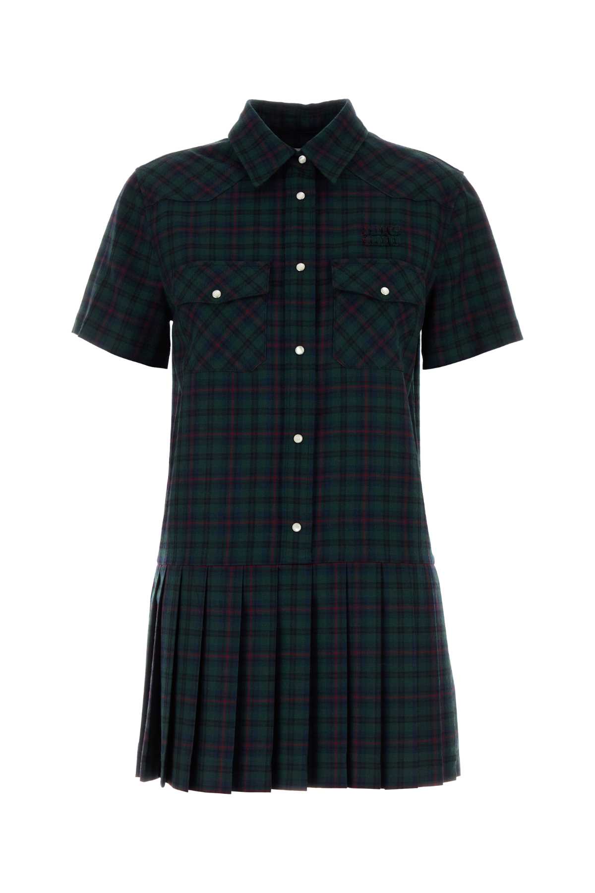 Embroidered Wool Mini Dress