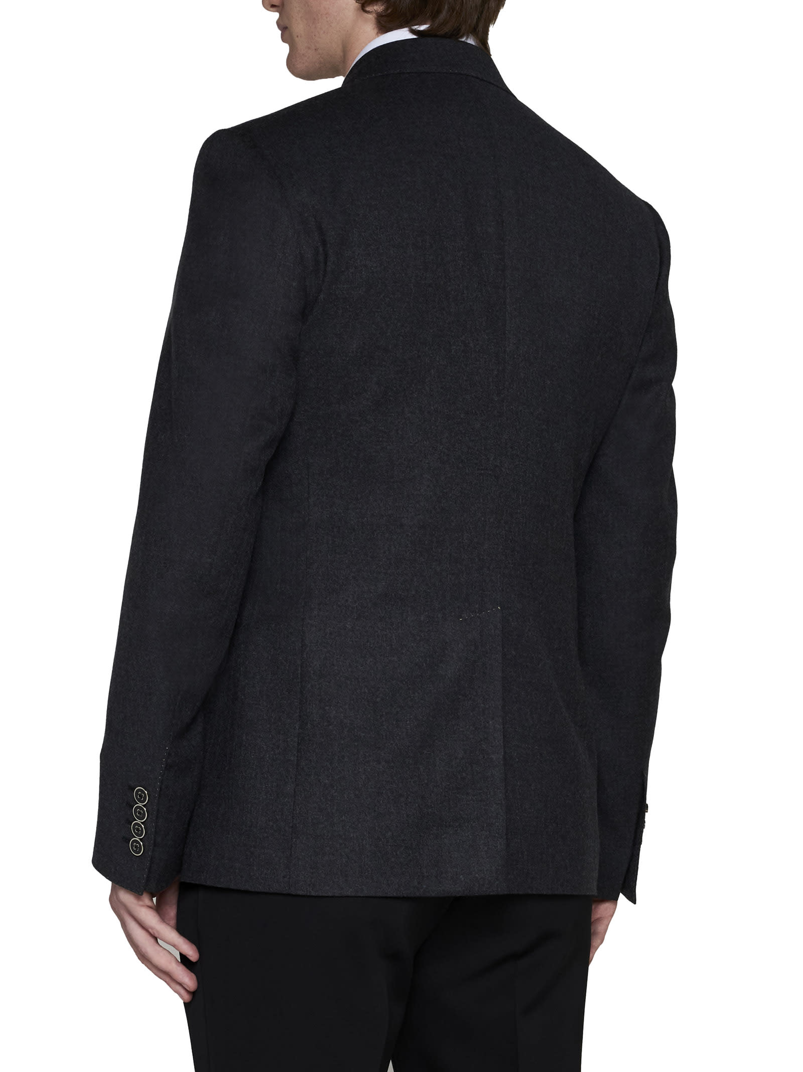 Dolce & Gabbana Blazer In Melange Grigio