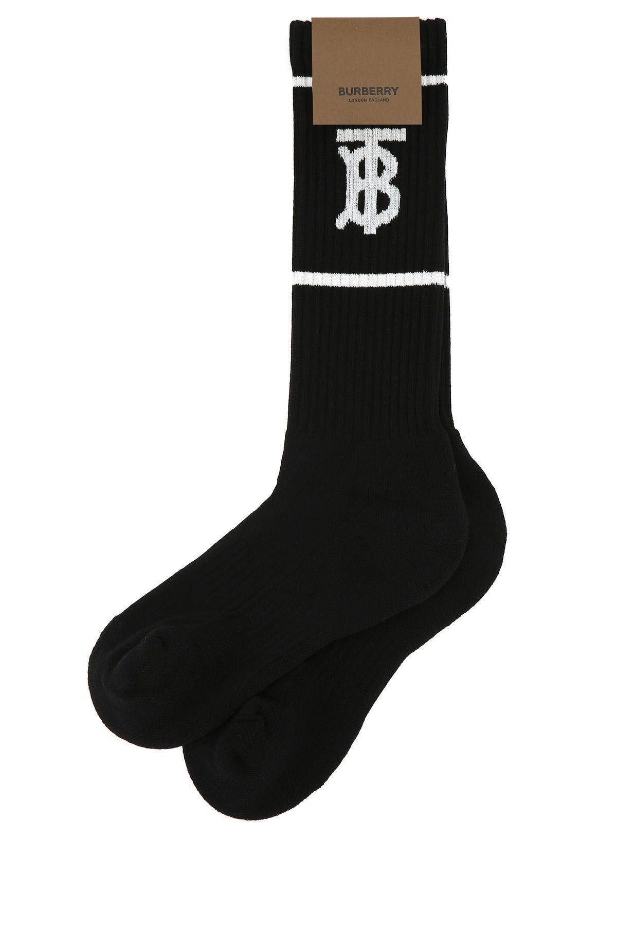 Burberry black polyester blend socks