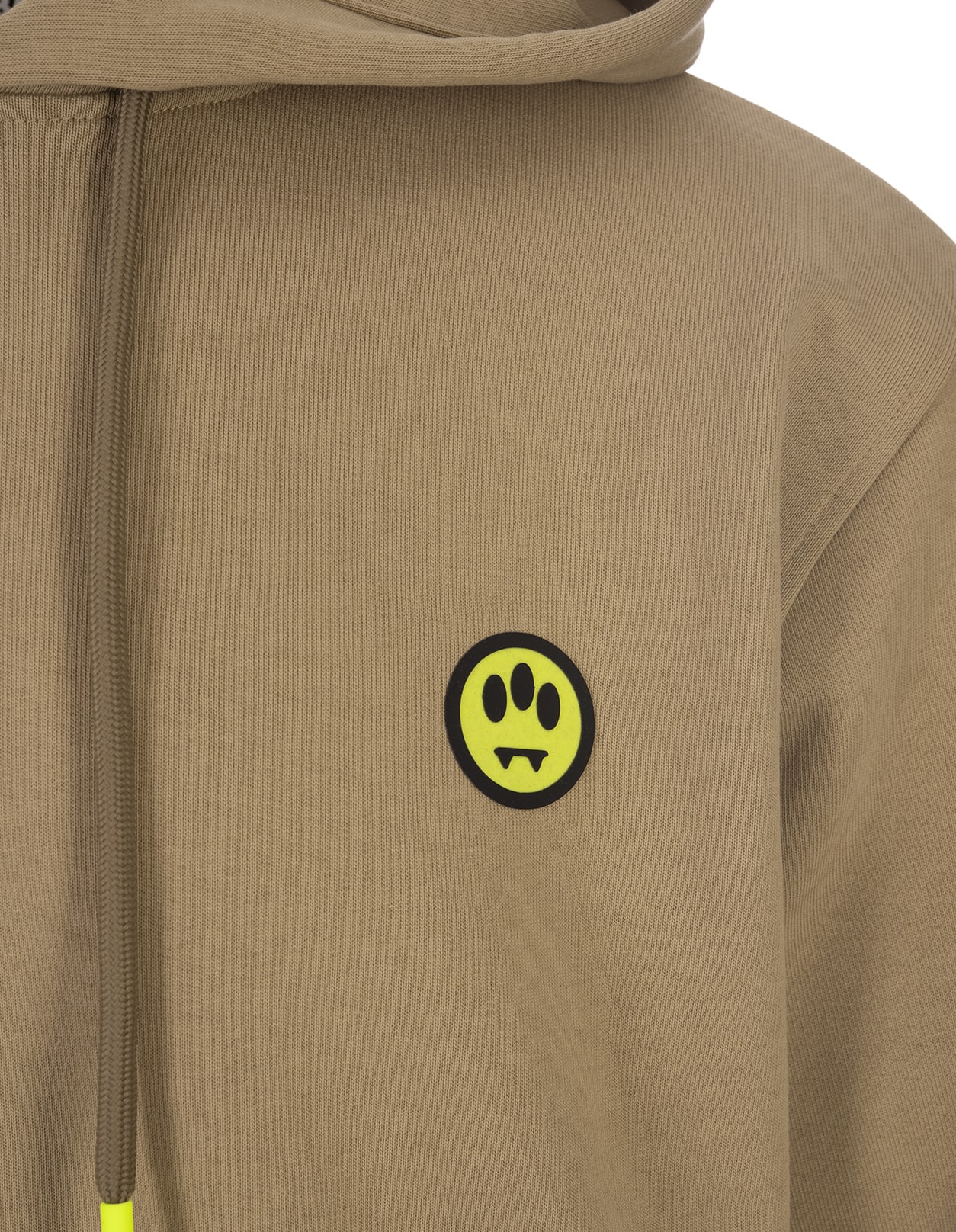 Shop Barrow Burnt Sand Hoodie With Logo On Chest In Tannin