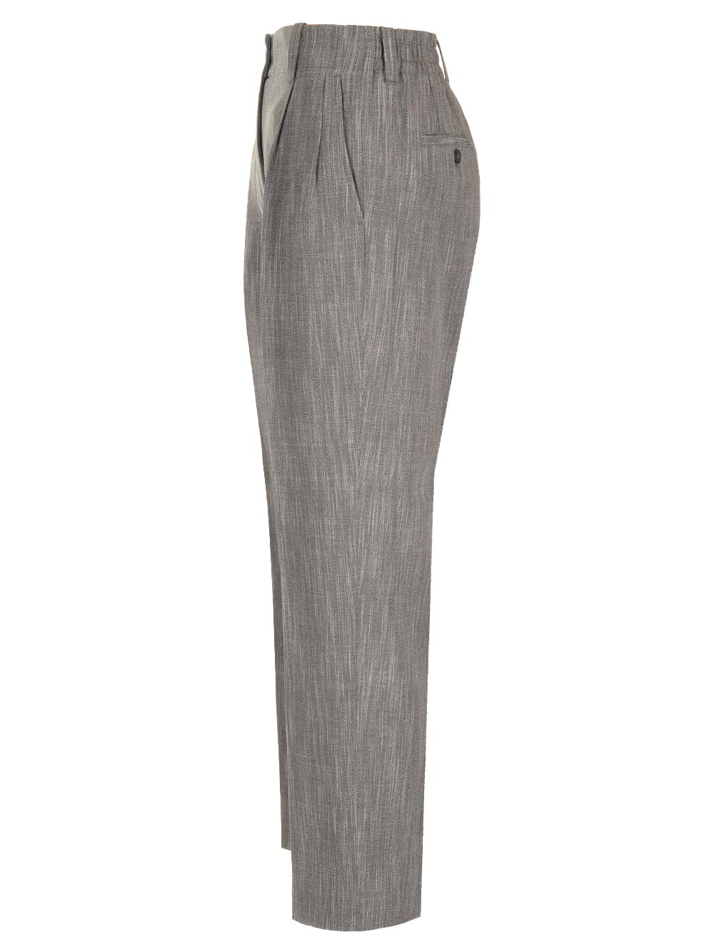 Shop Golden Goose Gray High-waisted Trousers In Grey