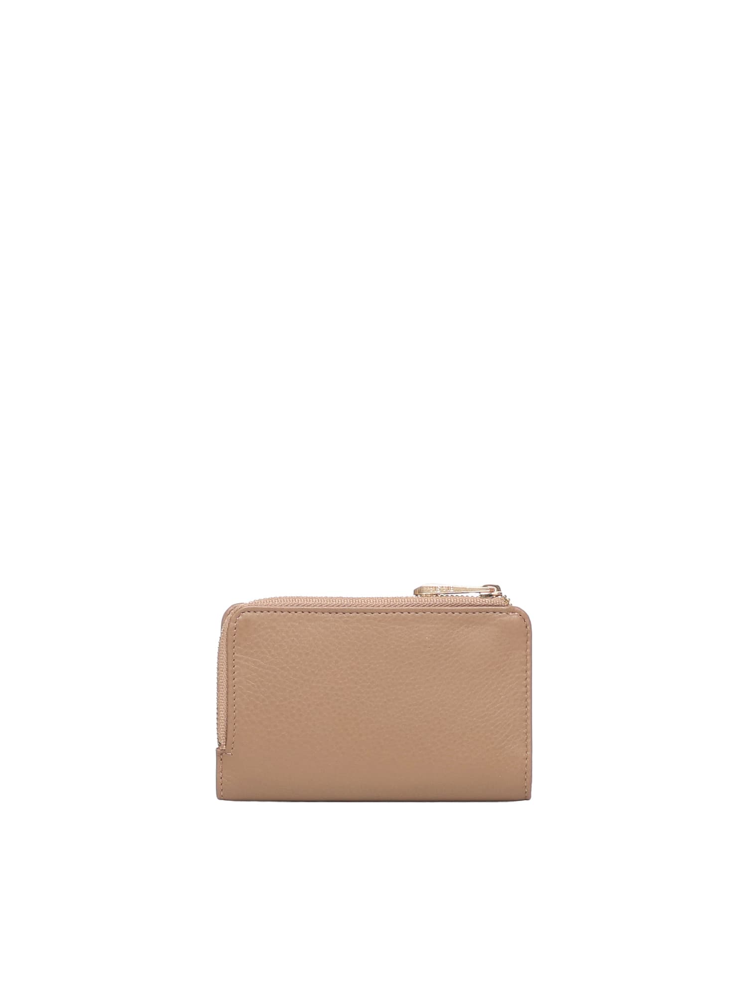 Biasia Leather Wallet With Logo In Neutral