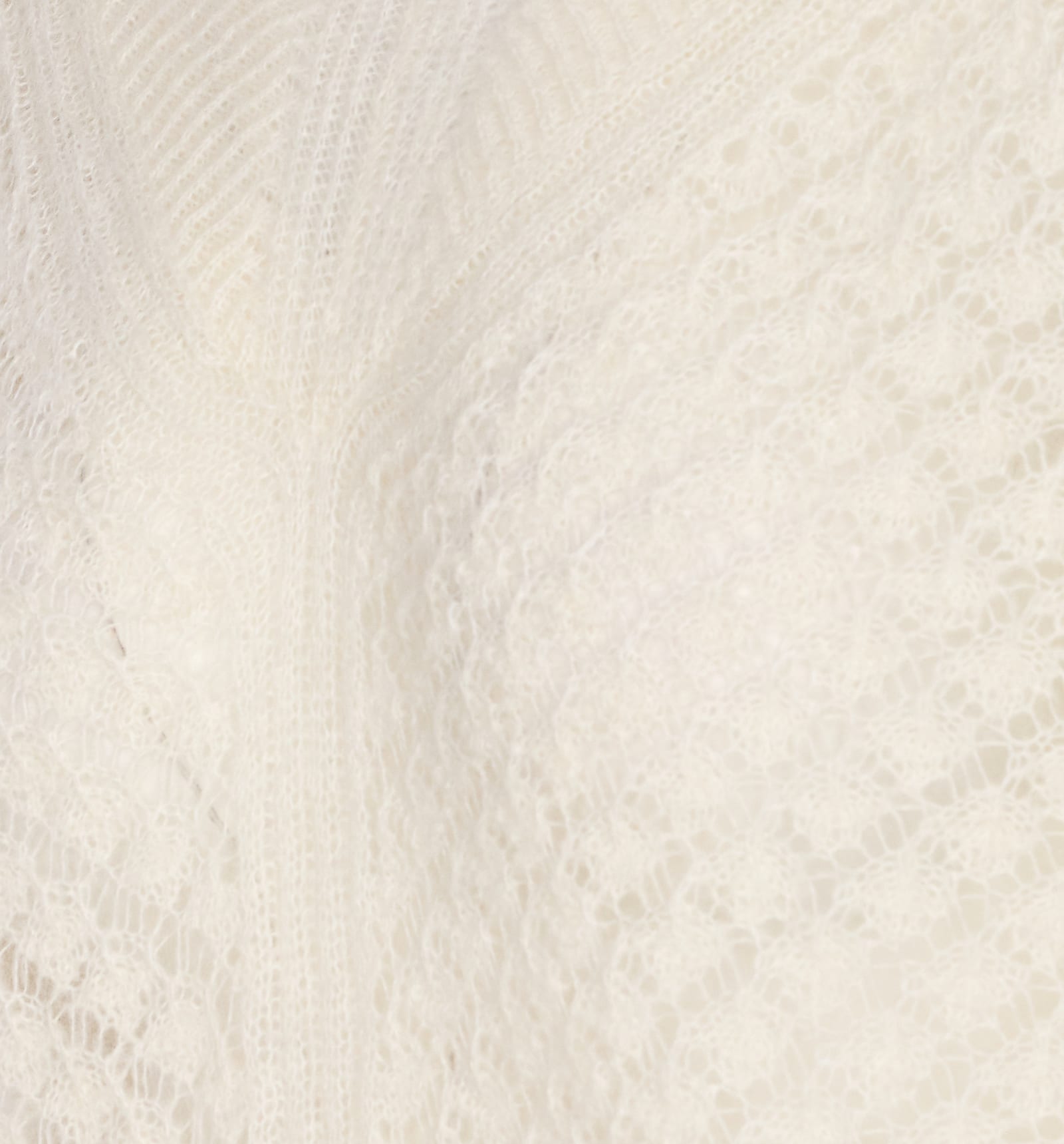 Twinset Pull En Mohair Mélangé In White