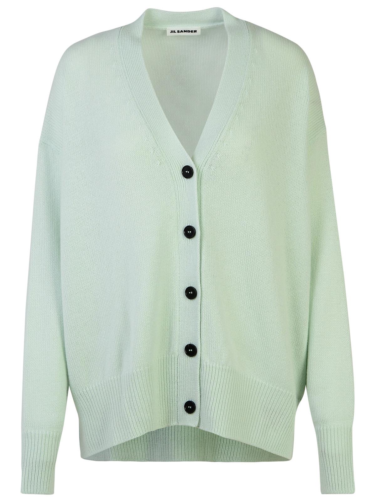 Shop Jil Sander Mint Cashmere Cardigan In Green