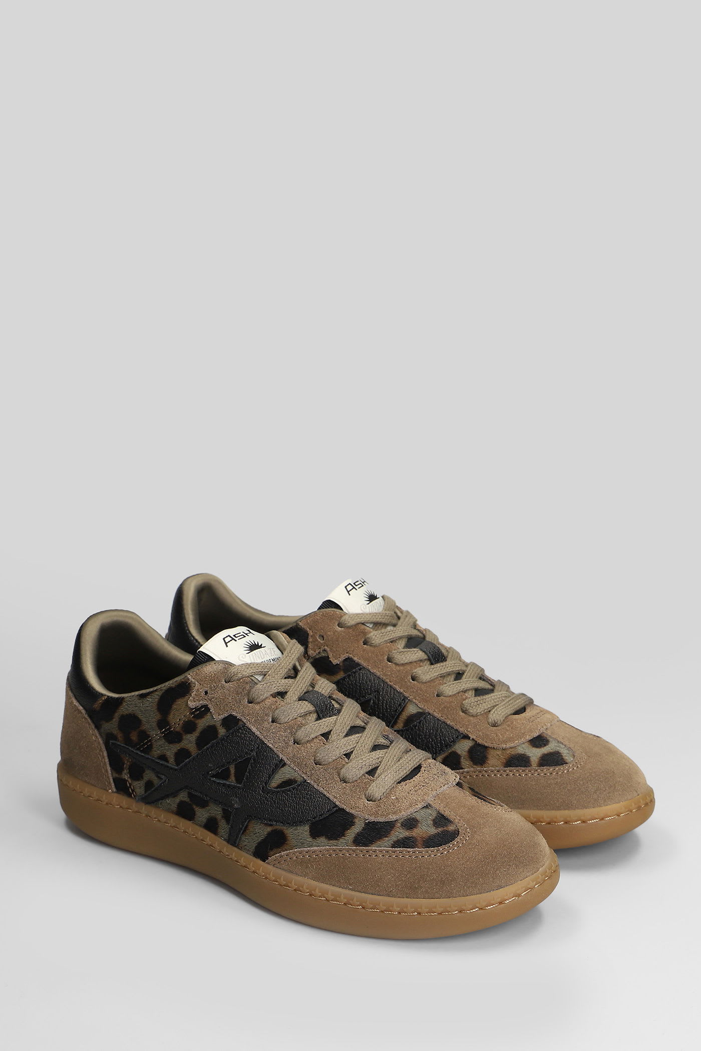 Ash Sunset Sneakers In Beige Suede And Leather In Brown