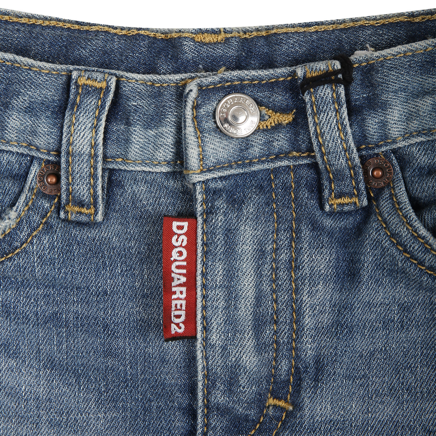 Shop Dsquared2 Denim Jeans For Baby Boy With Logo