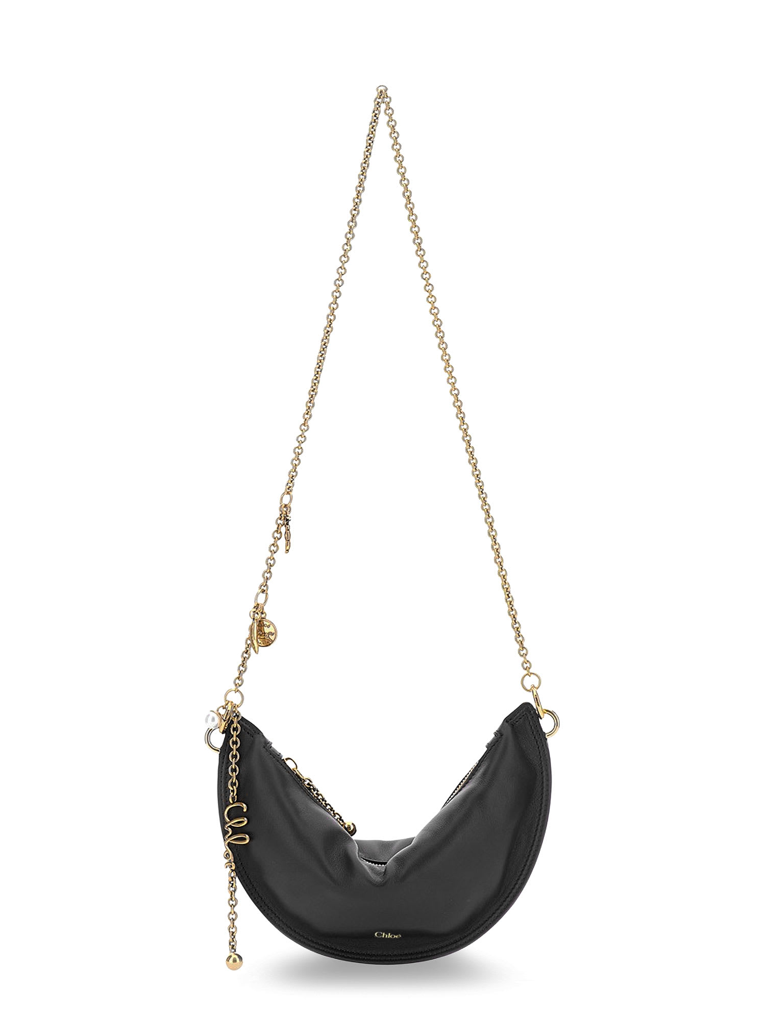 Chloé Black Nappa Leather Chloe Icons Shoulder Bag In Black