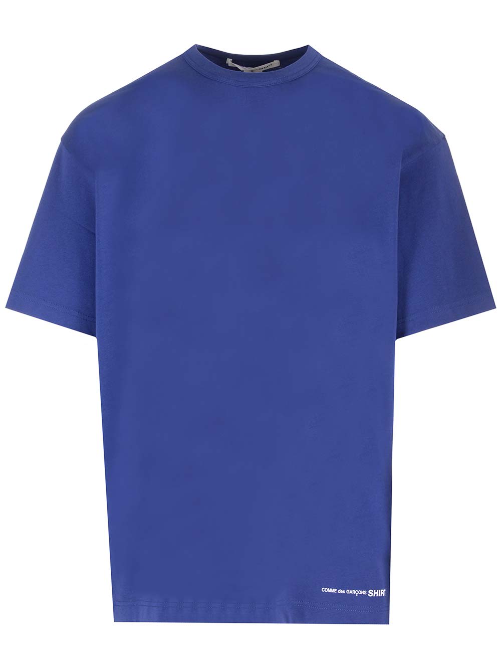 Comme Des Garçons Shirt Electric Blue Over T-shirt In Navy