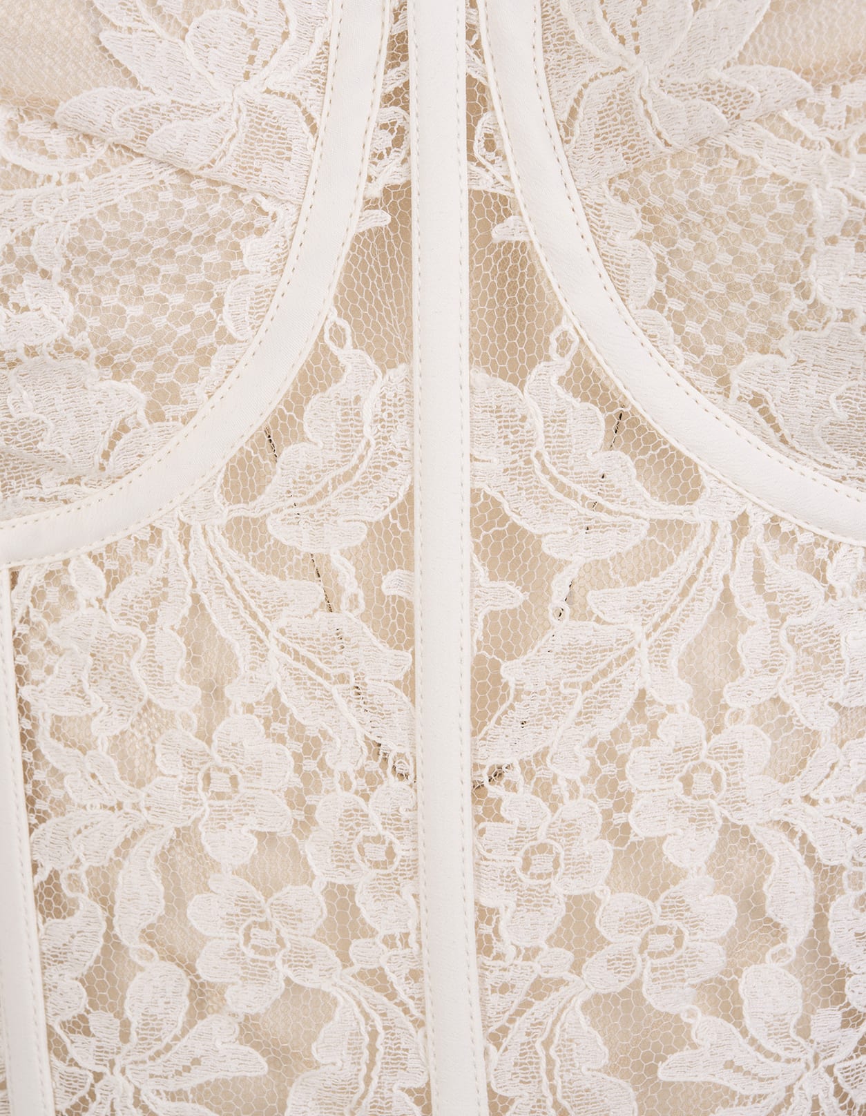 Shop Alexander Mcqueen White Lace Corset Top