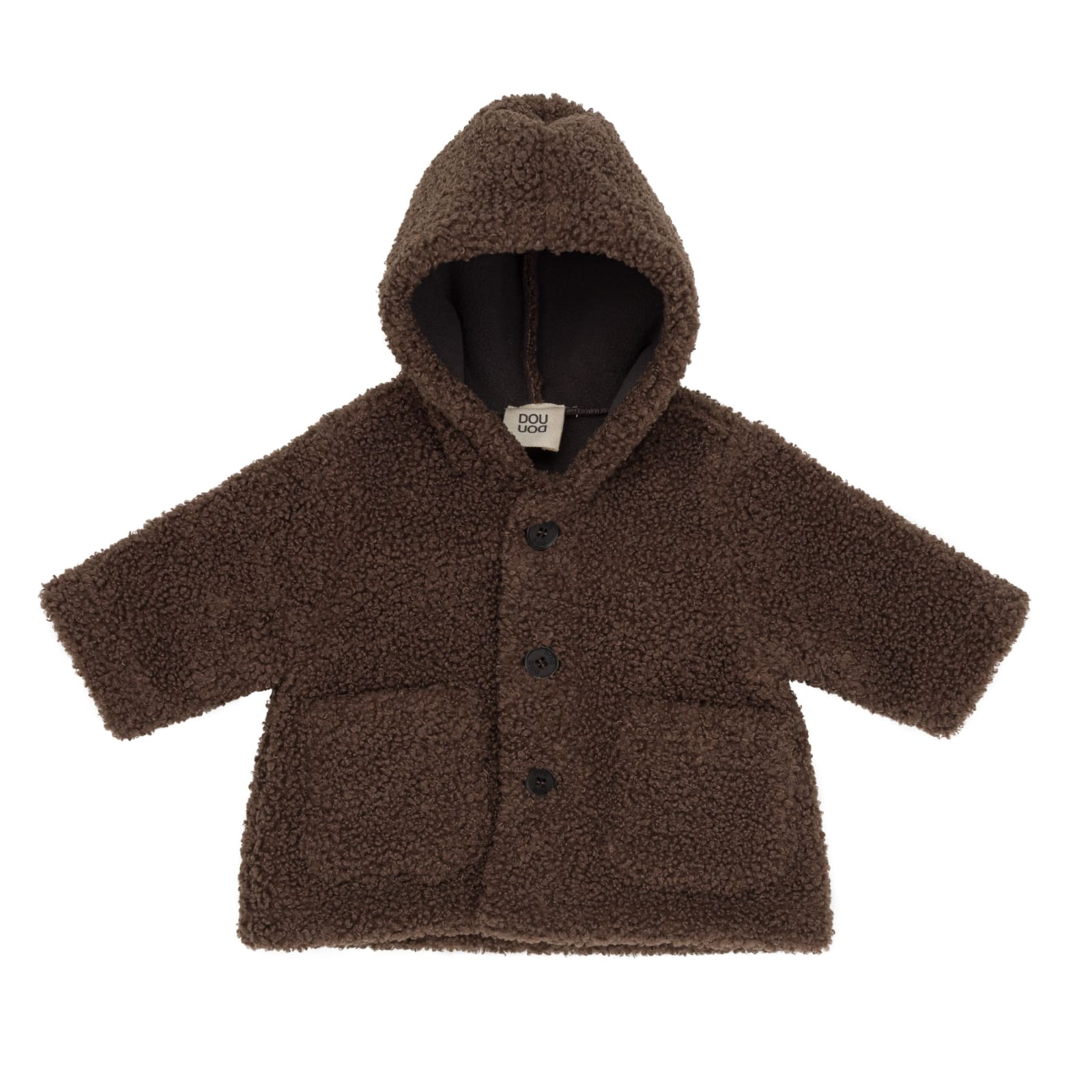 Douuod Babies' Hooded Jacket In Brown