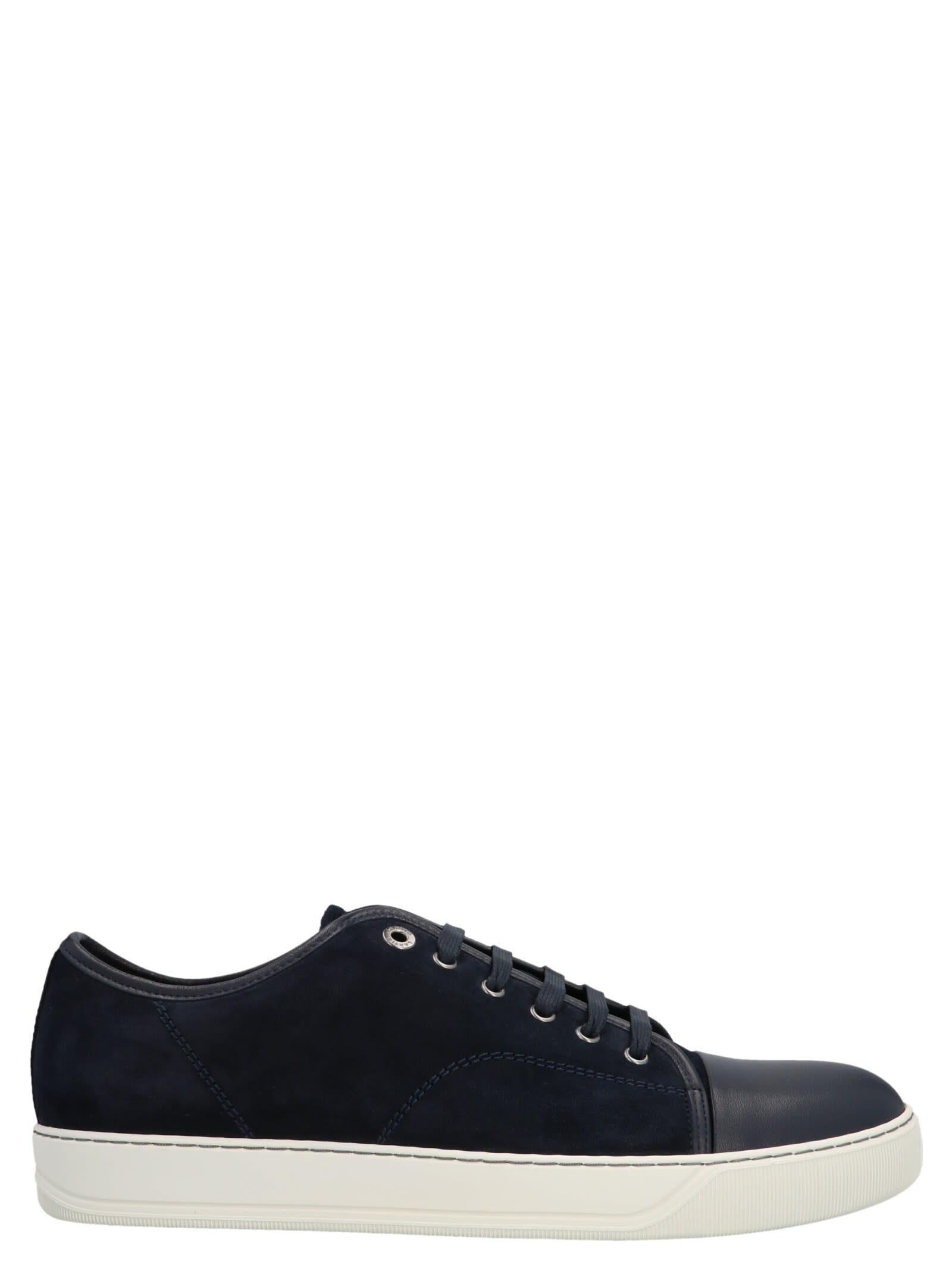 Shop Lanvin Suede Sneakers In Blue