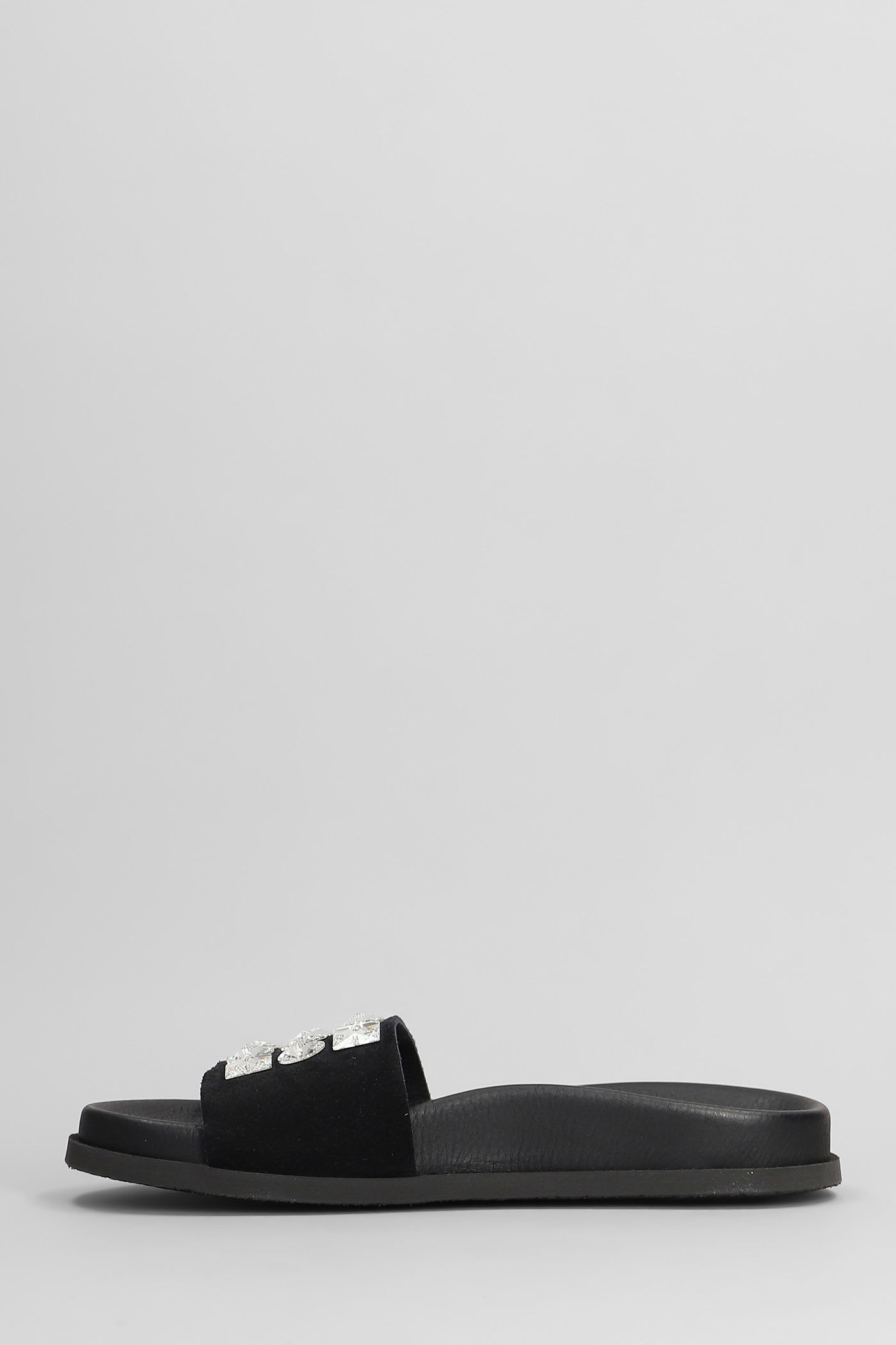 Pedro Garcia Dolomita Flats In Black Suede