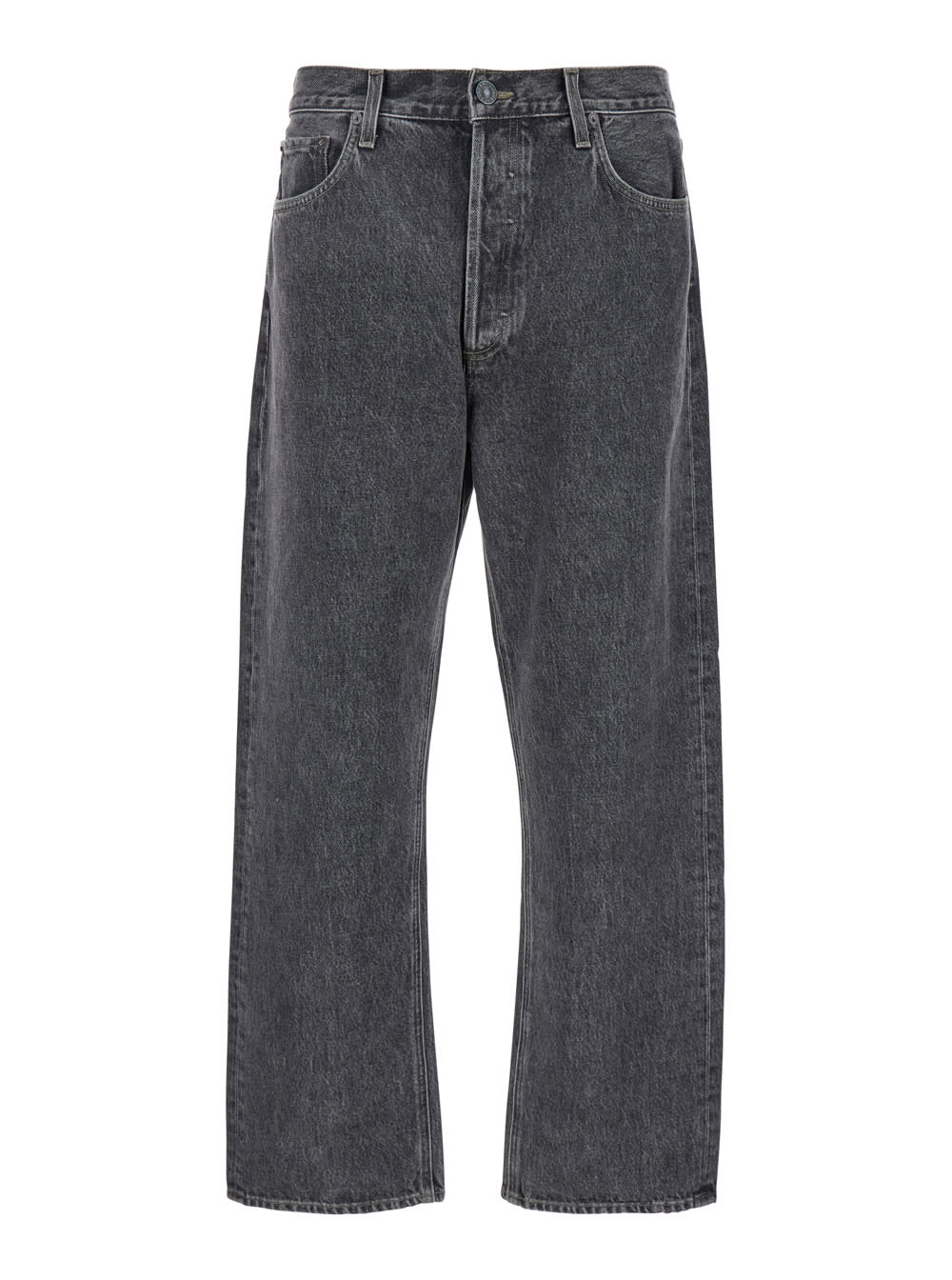 90s Grey Five Pocket Jeans In Cotton Man