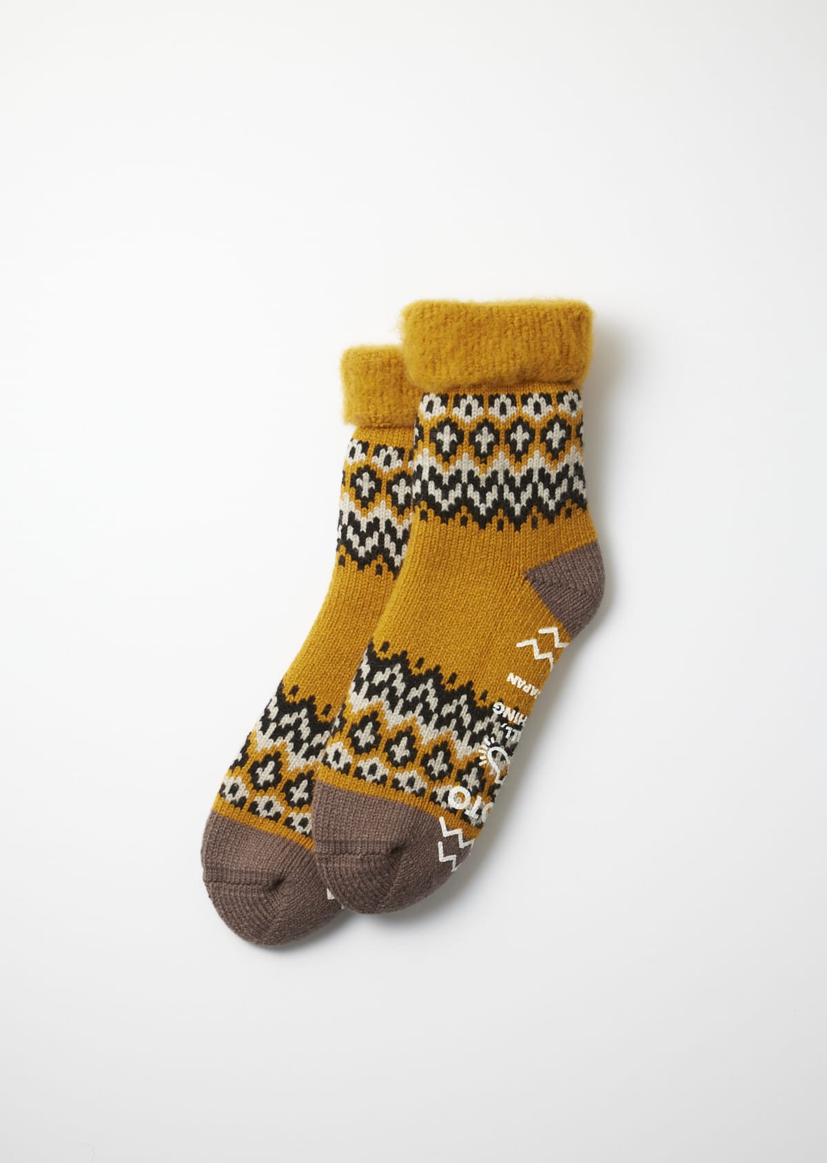 Rototo Comfy Room Socks Nordic In Yellow
