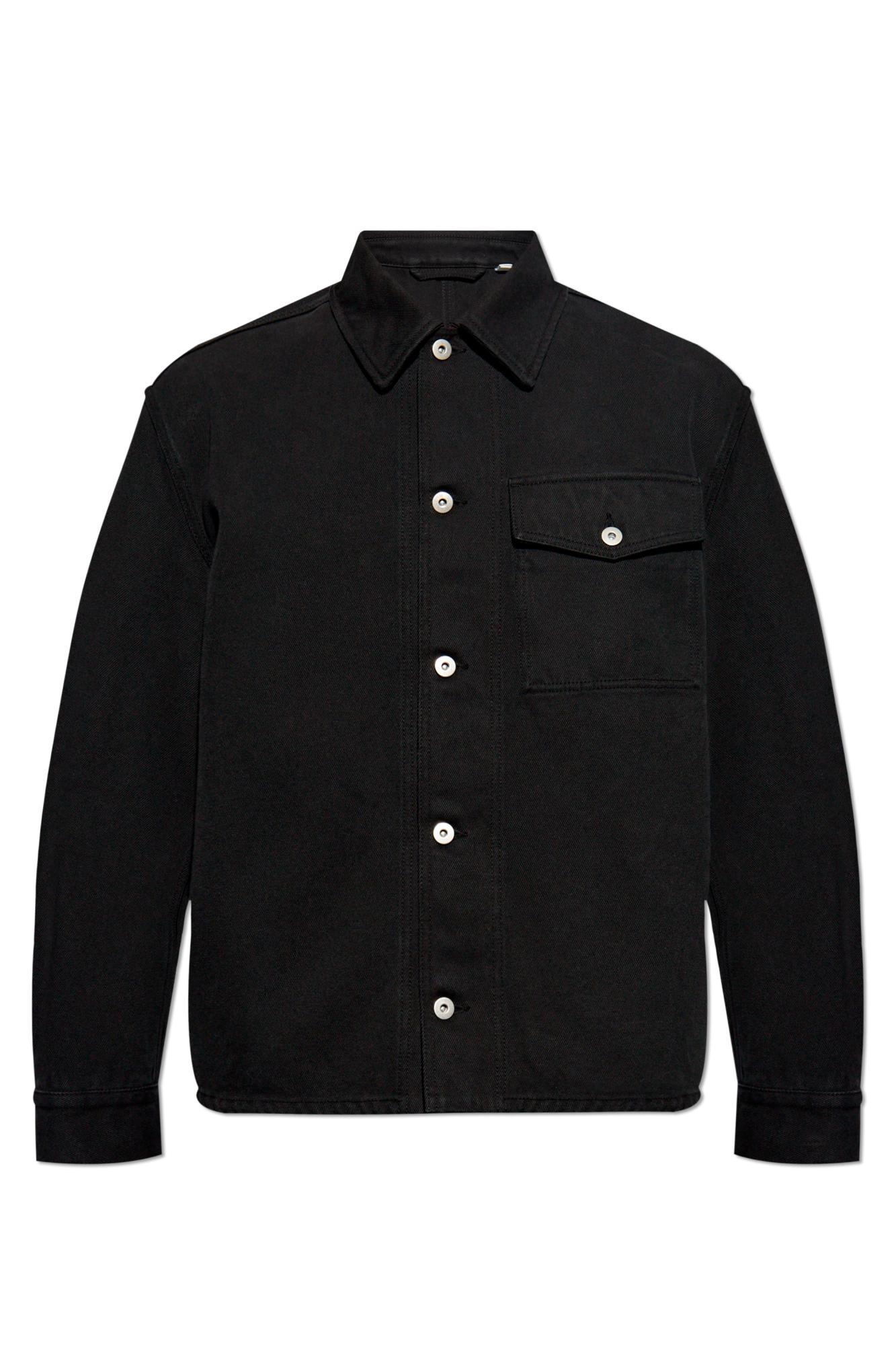 Shop Burberry Denim Jacket In Black