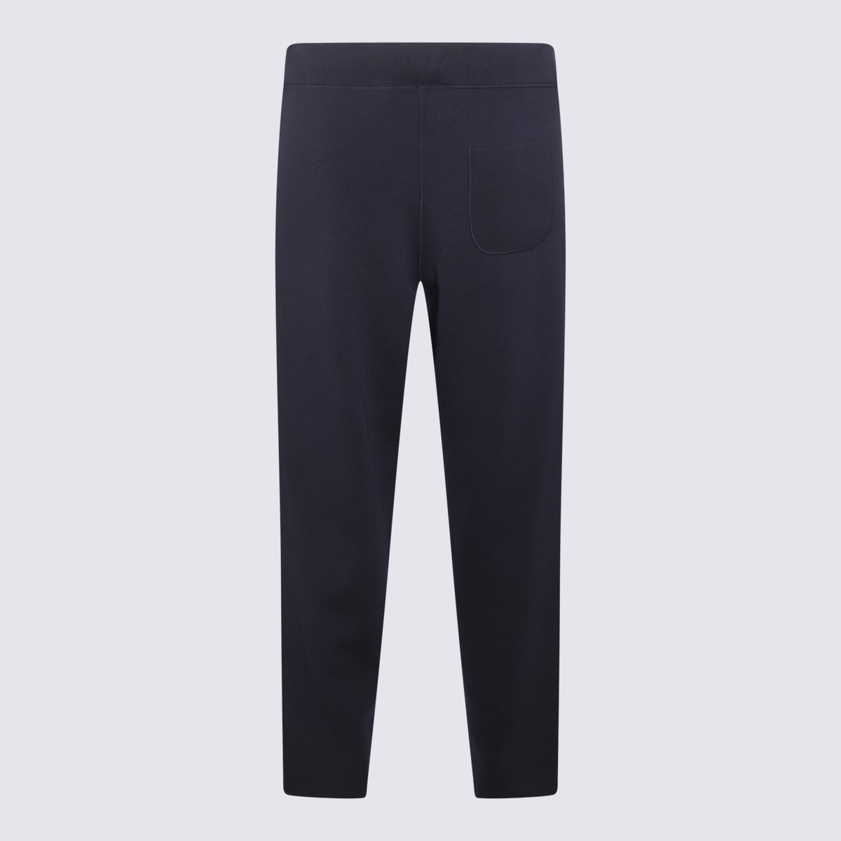 Shop Brioni Navy Cotton Cashmere And Silk Blend Pants In Blue