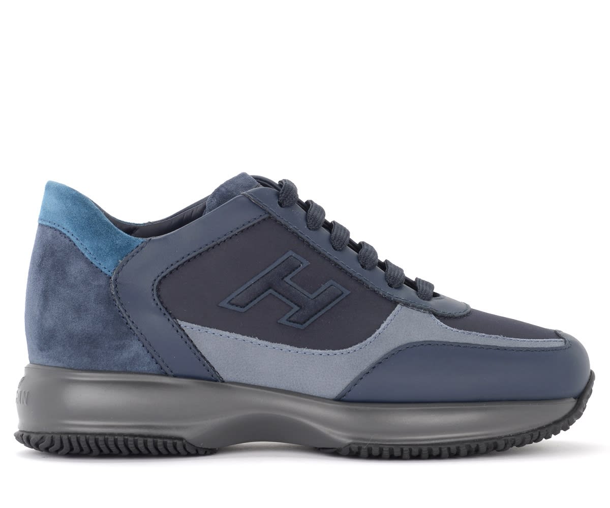 Hogan New Interactive H Flock Trainer In Blue And Grey