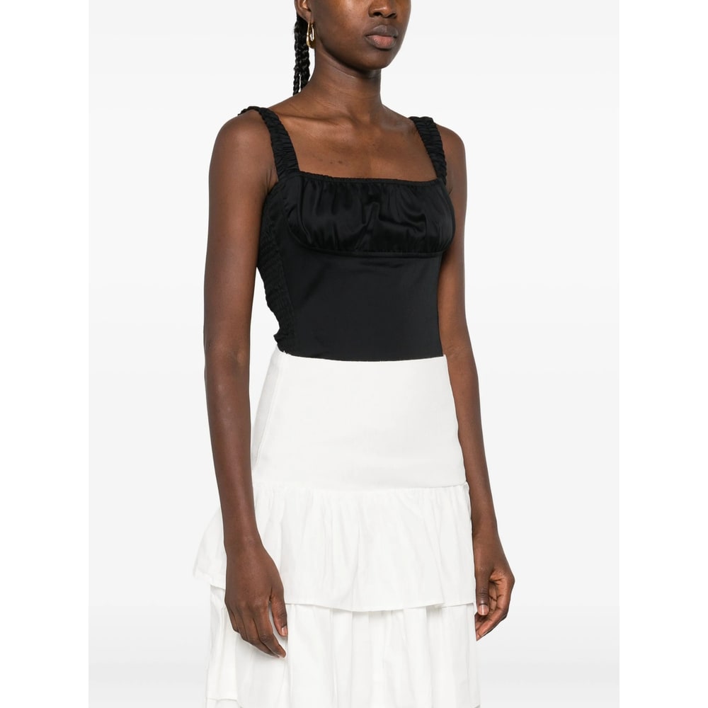 Gimaguas Square-neck Bodysuit In Black