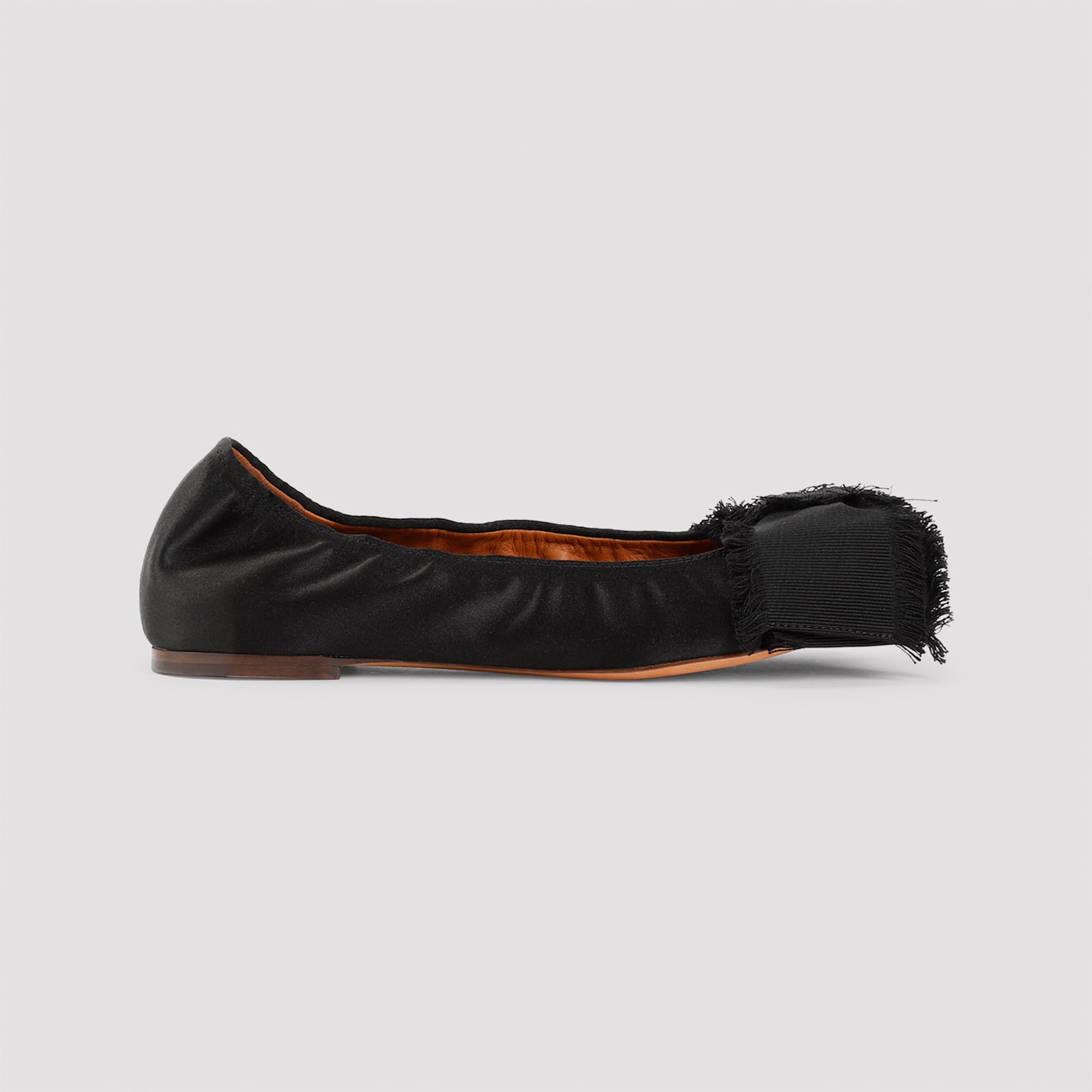 Shop Lanvin Bow Ballerinas In Black