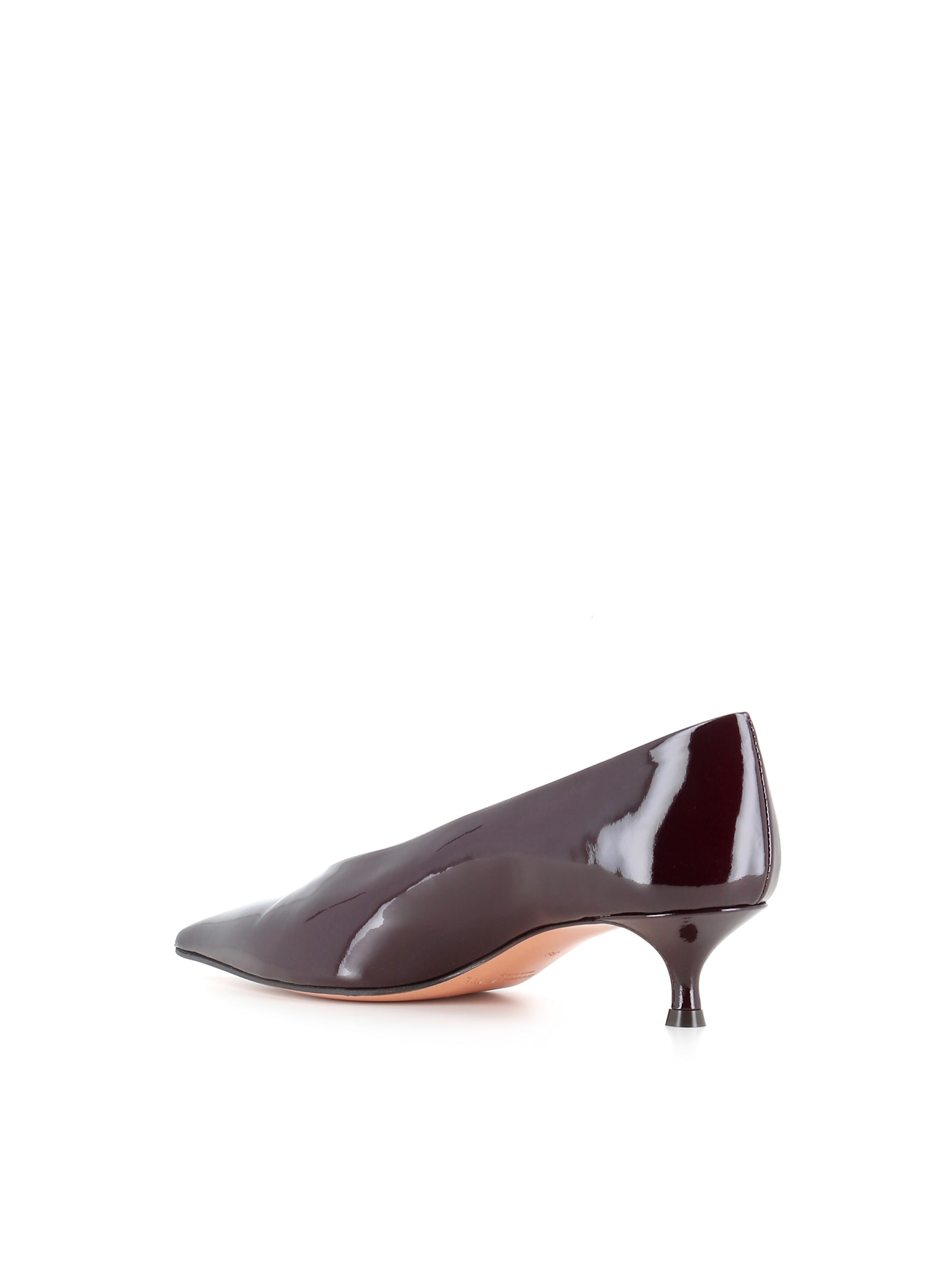 Le Monde Beryl Décollette Babouche Kitten Heel In Burgundy