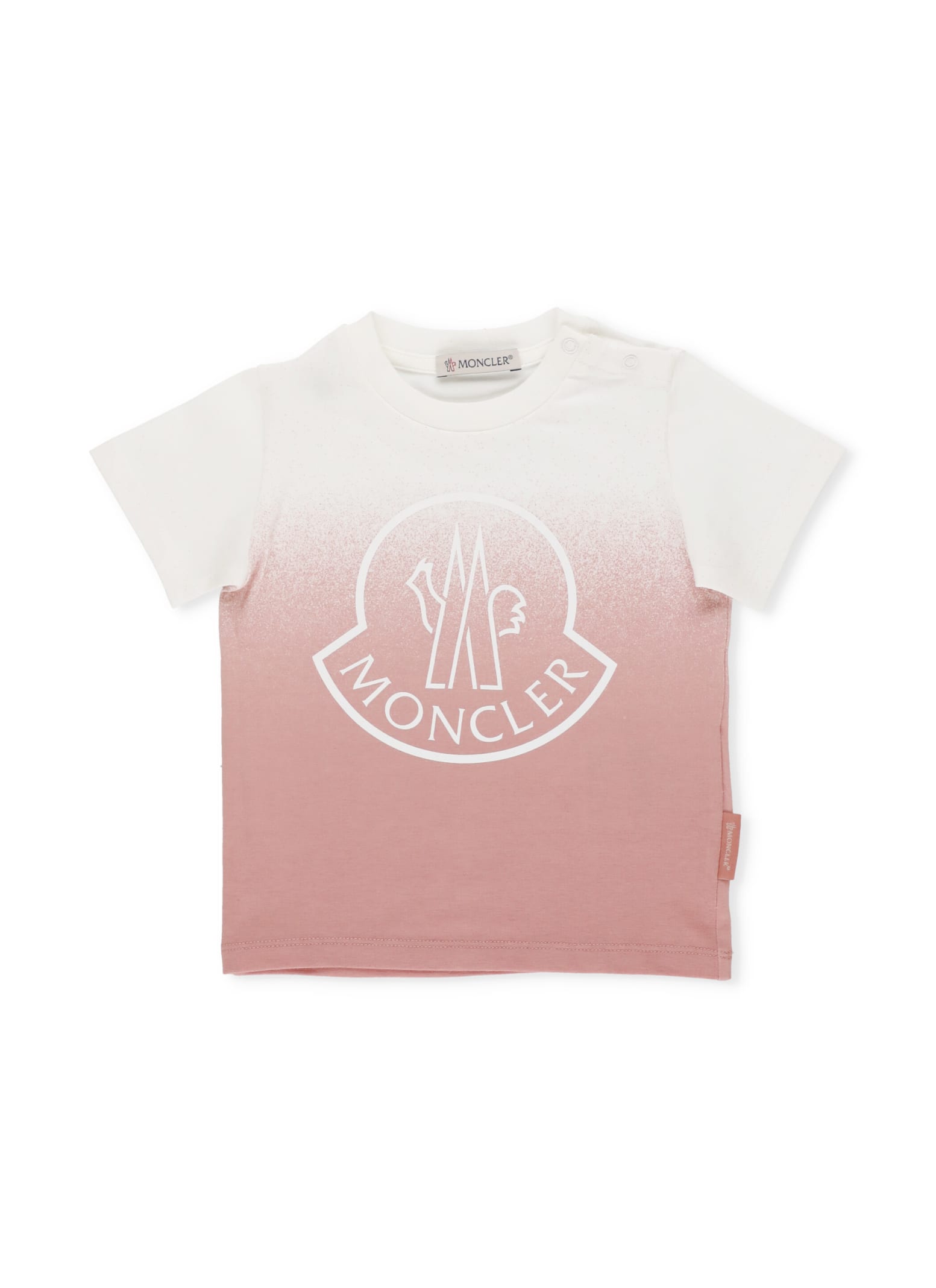 Moncler Babies' Girls Pink & White T-shirt