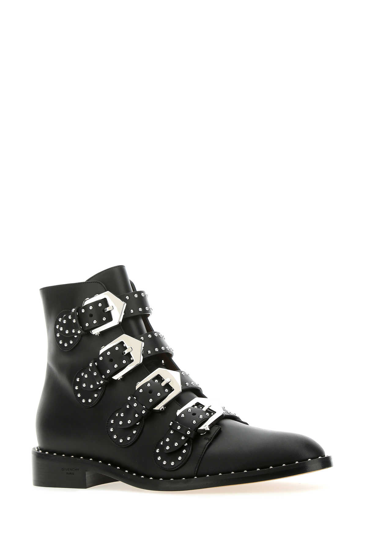 Shop Givenchy Black Leather Ankle Boots In 001