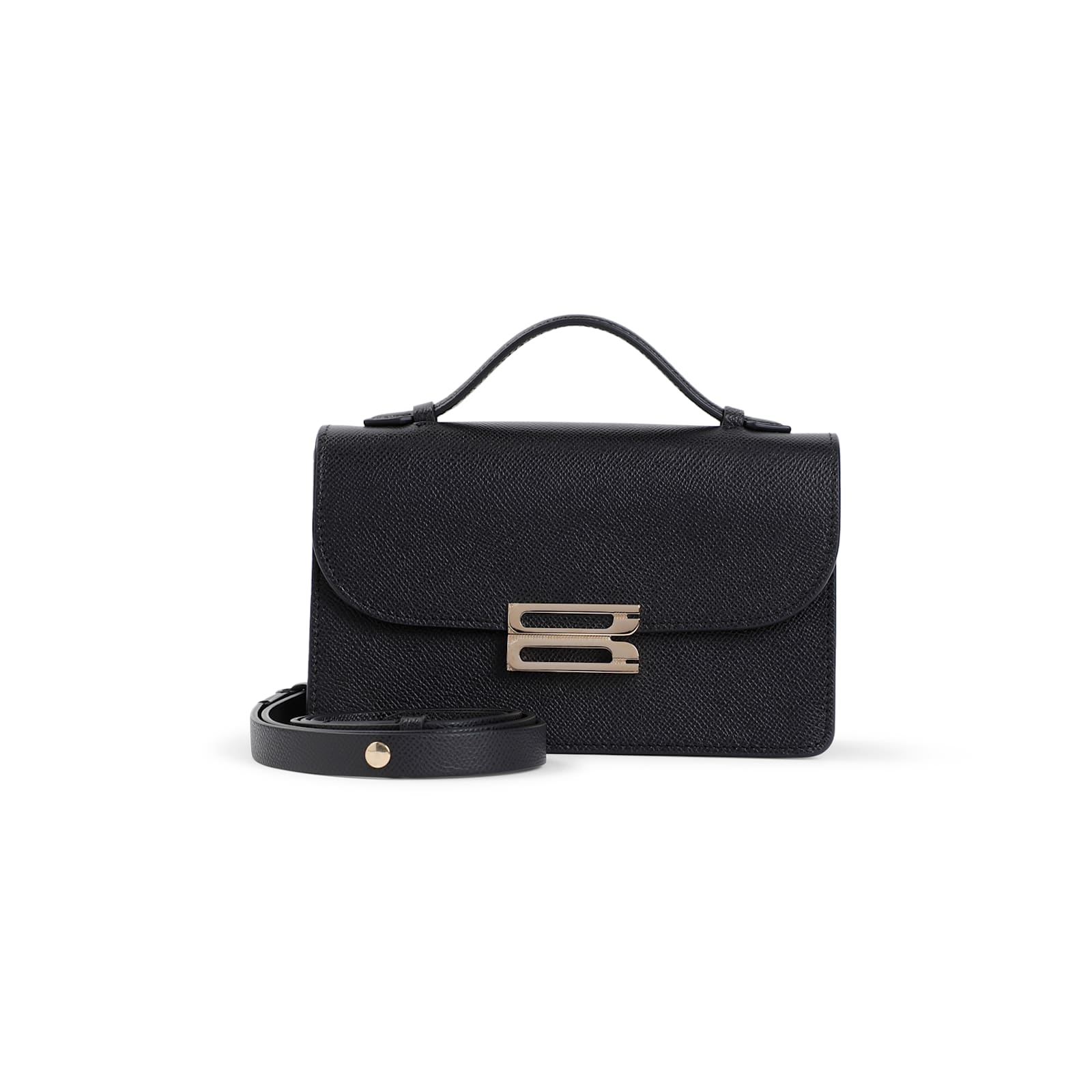 Shop Victoria Beckham Vitcoria Beckham Bbubkle Mini Top Handle Shoulder Bag In Black