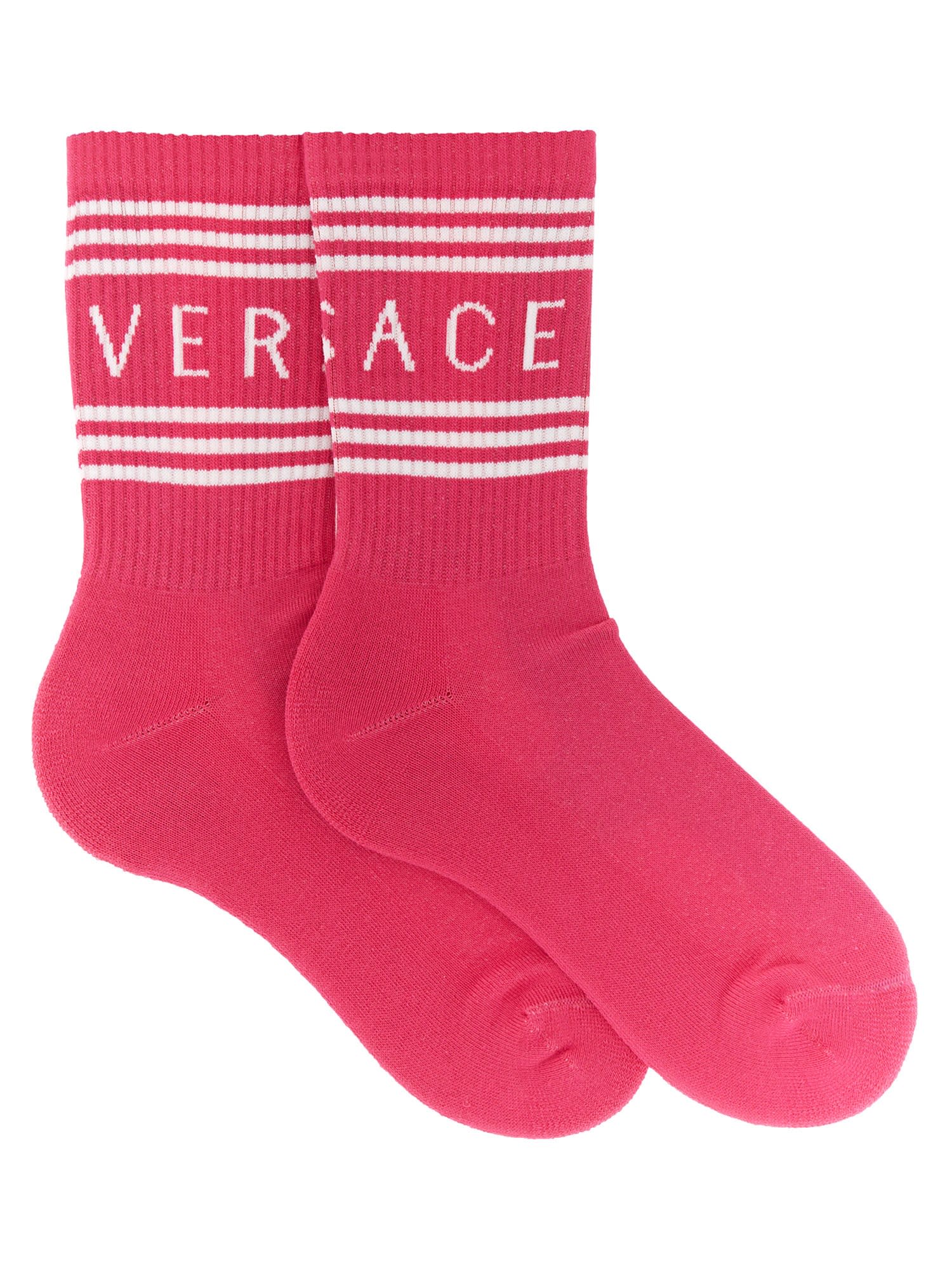 Versace Cotton Socks With Logo