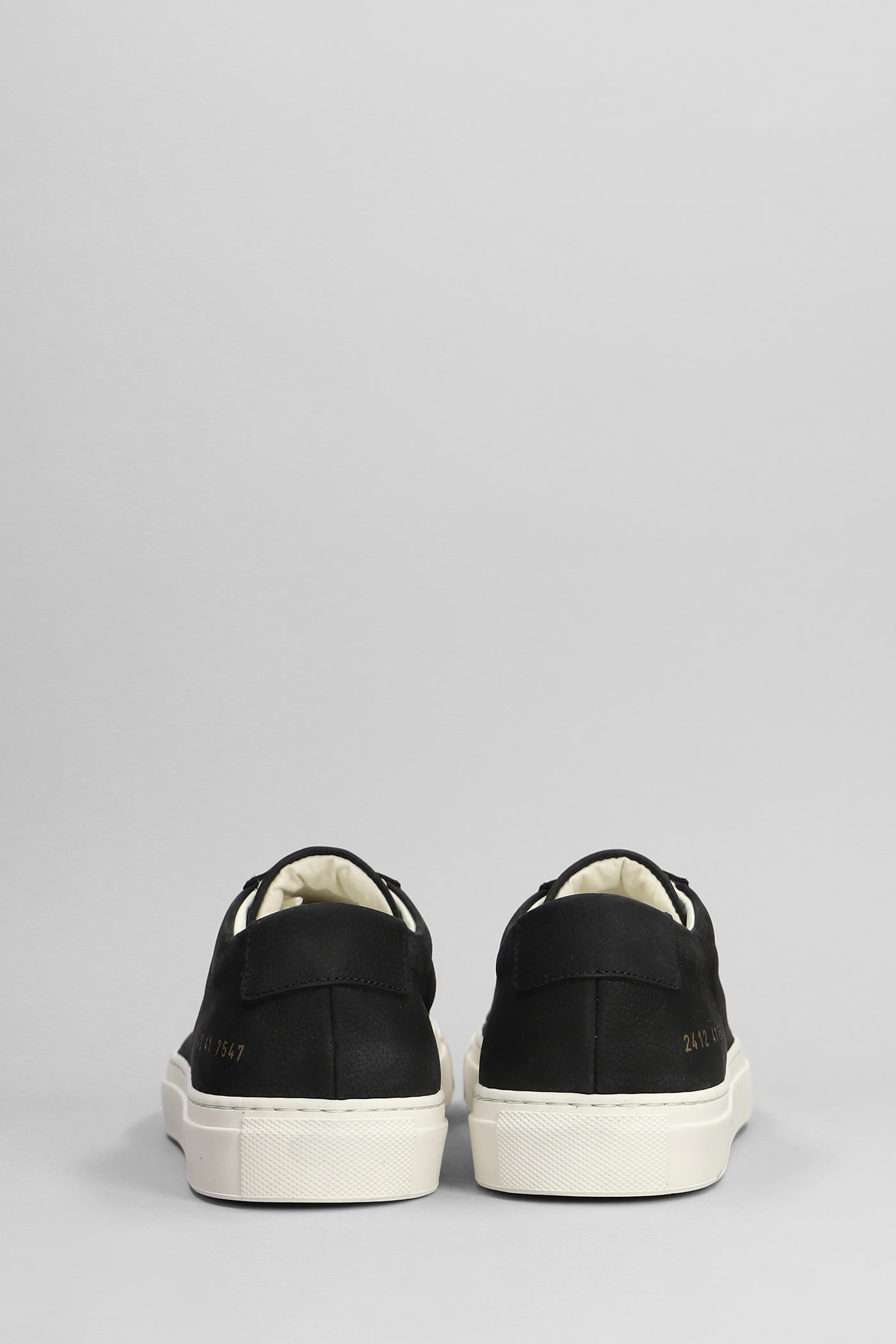 Shop Common Projects Contrast Achilles Sneakers In Black Suede