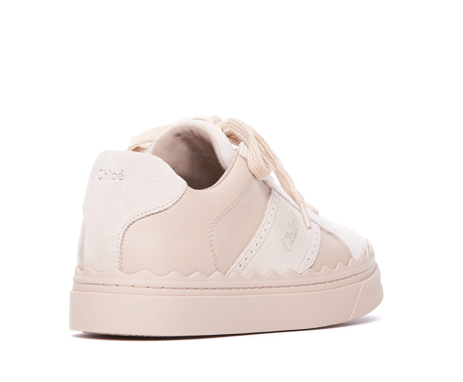 Shop Chloé Lauren Sneakers In Beige