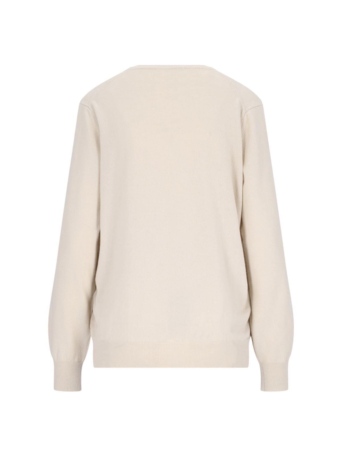 Shop Canessa V-neck Sweater In Crema