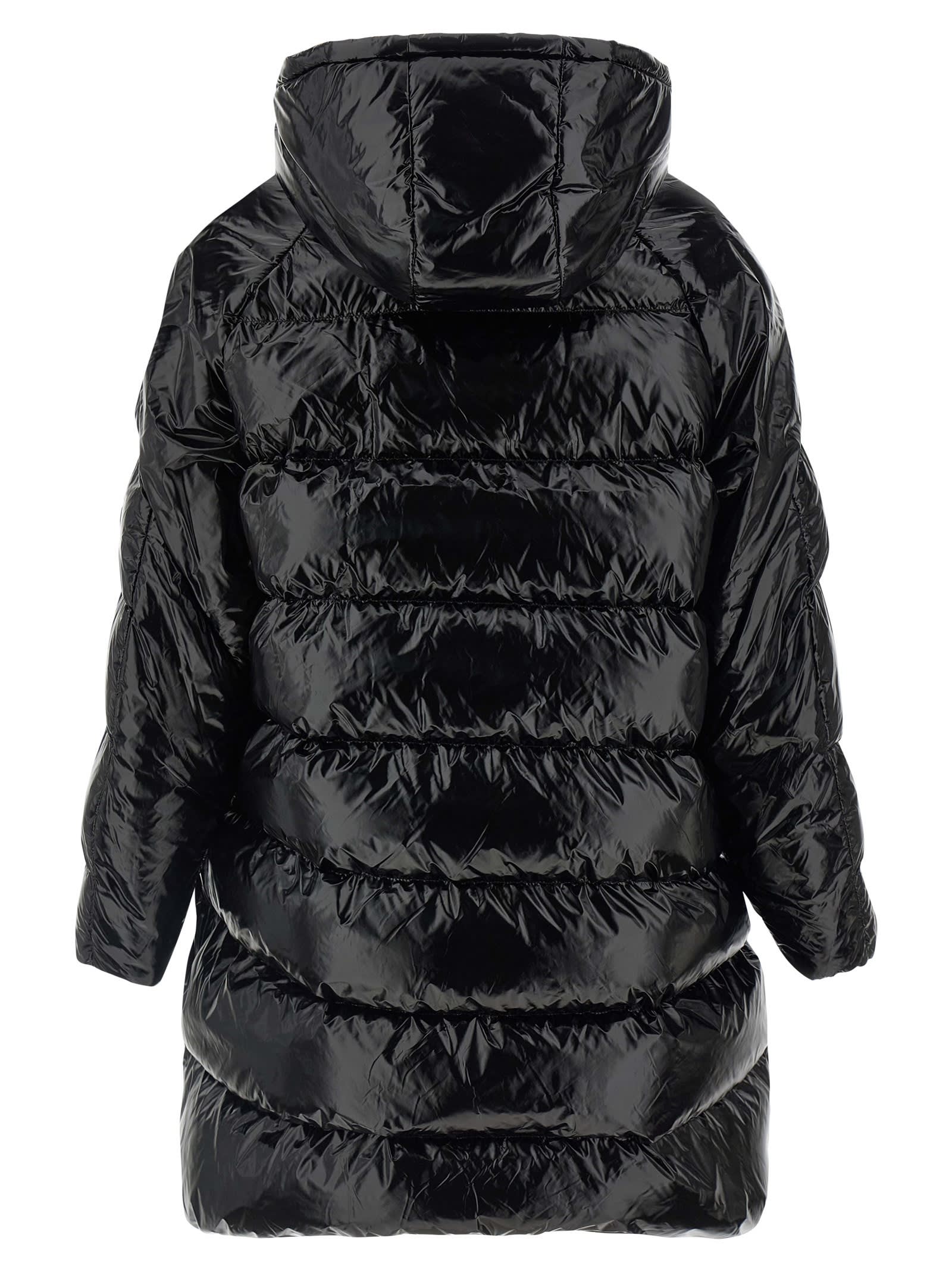 Pinko Burro Down Jacket In Black