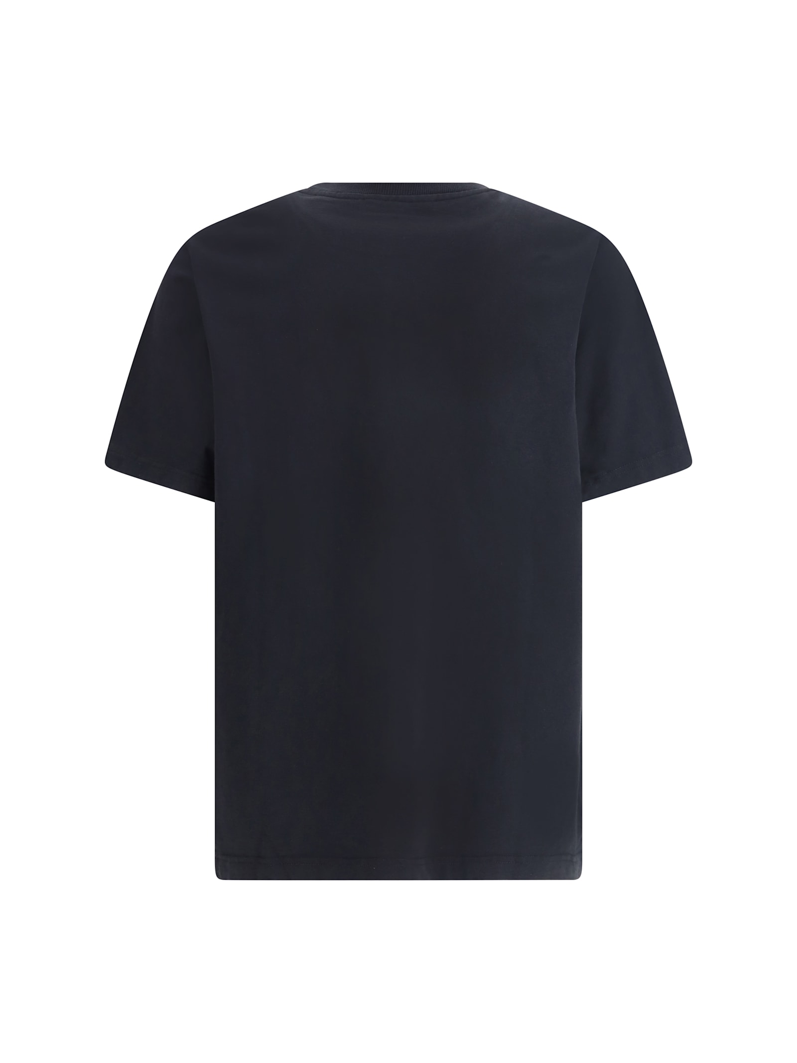 Maison Kitsuné Fox-head Embroidered T-shirt In Blue