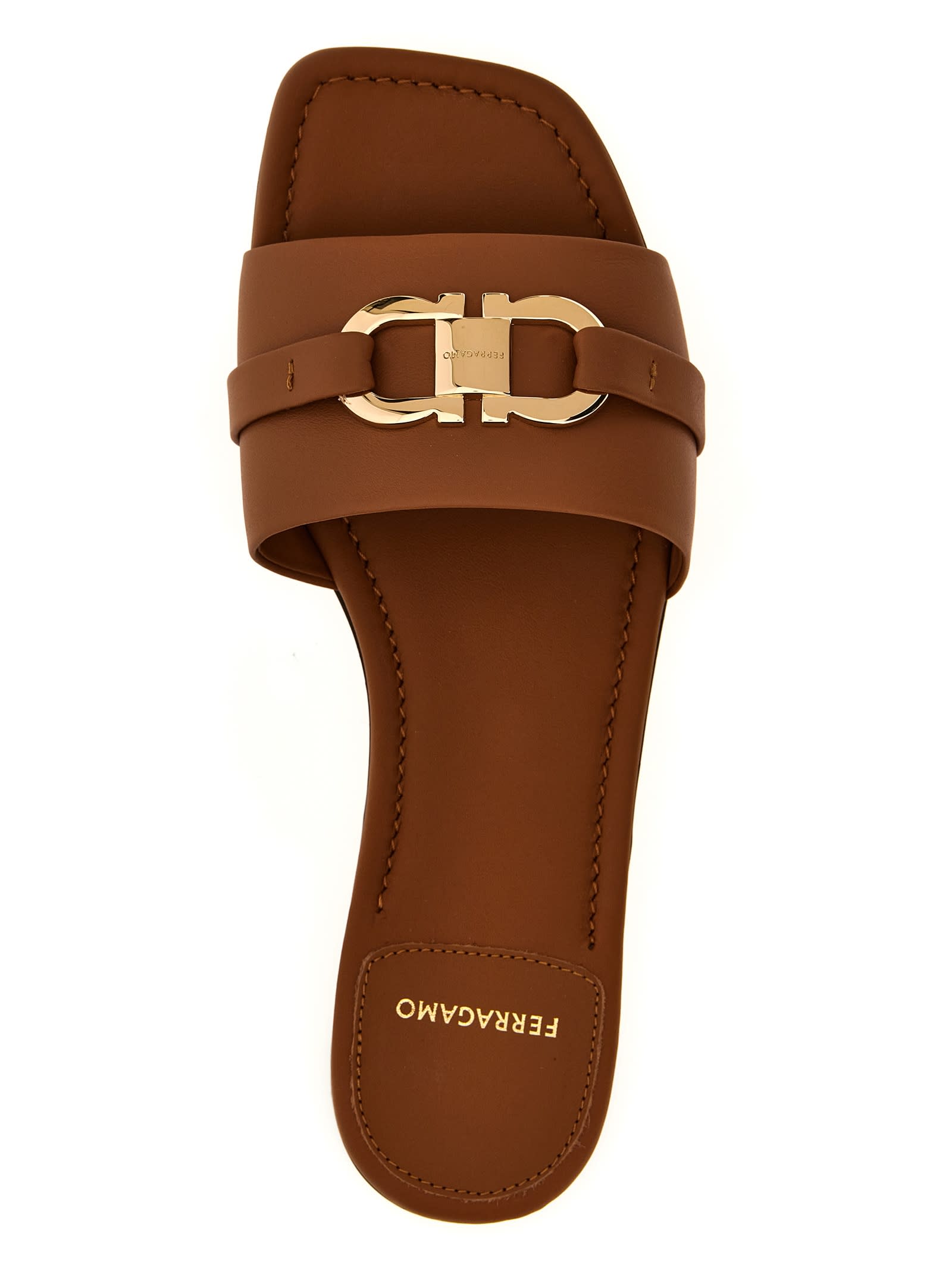 Shop Ferragamo Leah Sandals In Brown