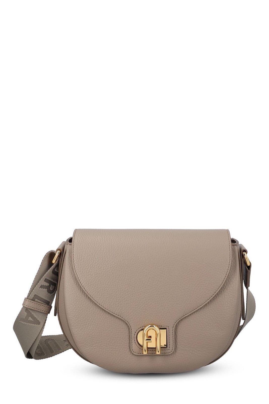 Furla Logo Plque Foldover-top Shoulder Bag
