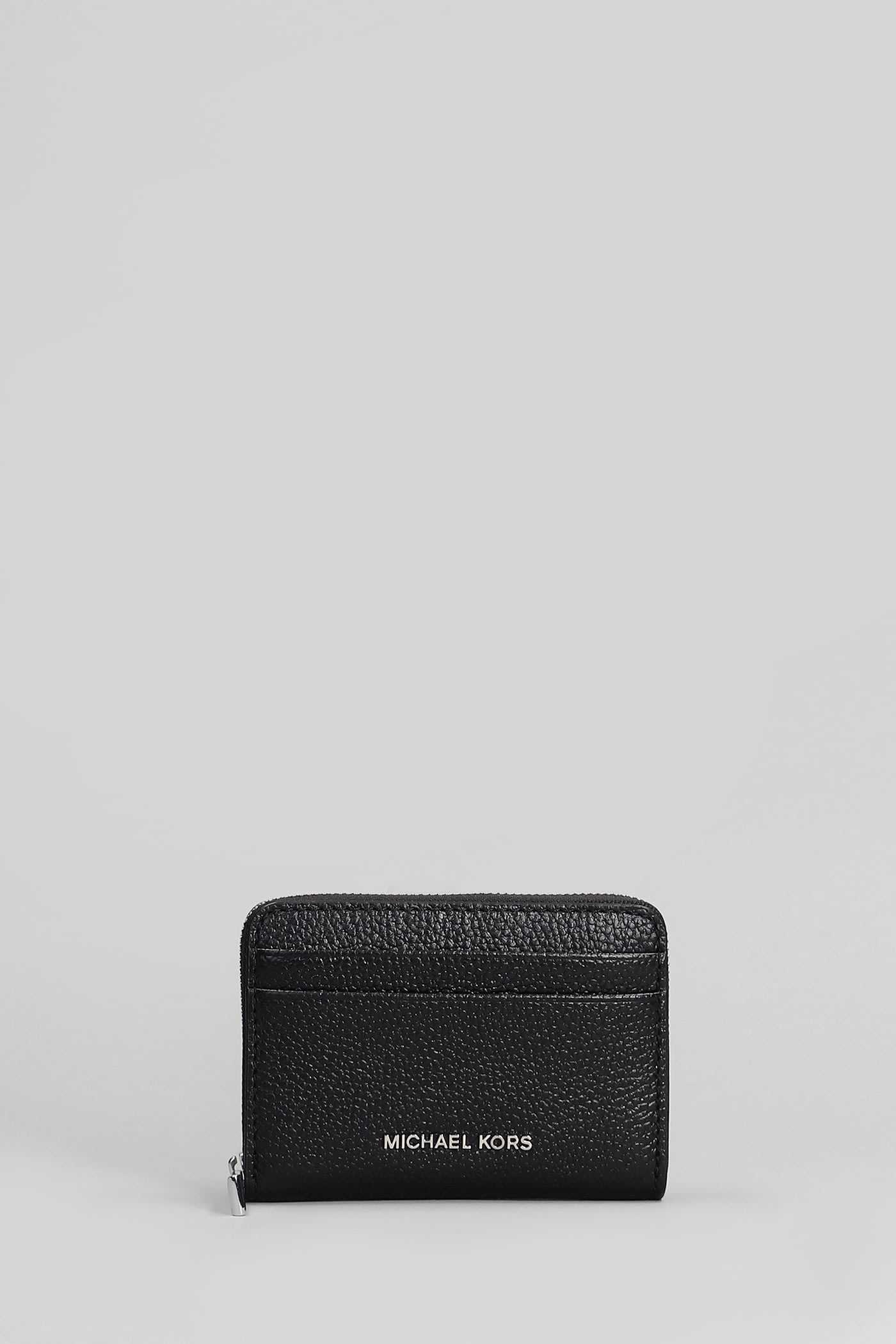 Michael Kors Jet Set Wallet In Black Leather In Black