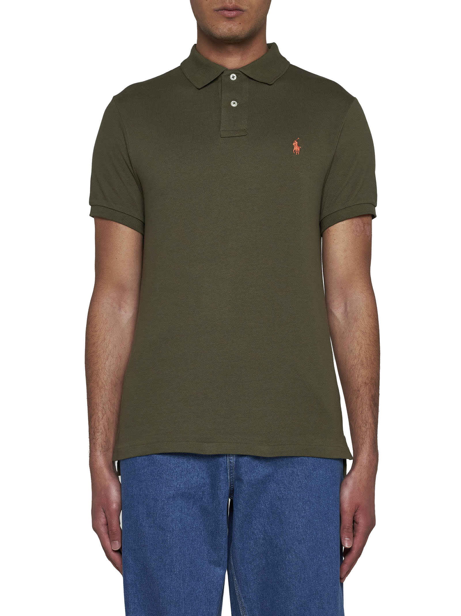 Shop Polo Ralph Lauren Polo Shirt In Canopy Olive C2226