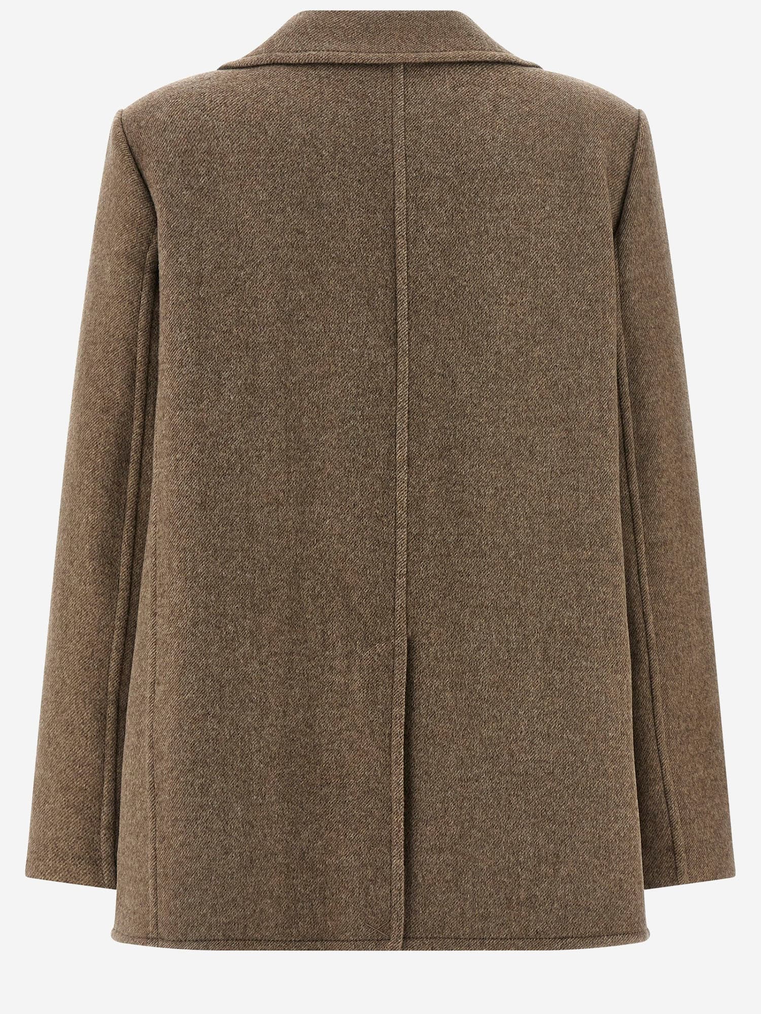 Tory Burch Wool Coat Coats And Trench Coats Beige In Brown