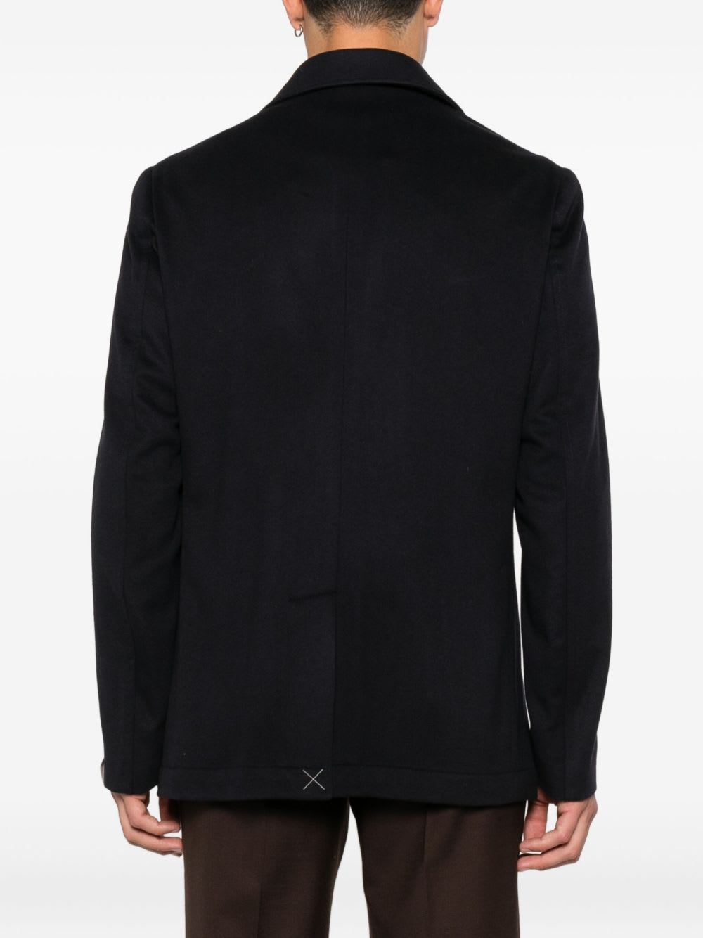 Corneliani Double-breasted Blazer In Black