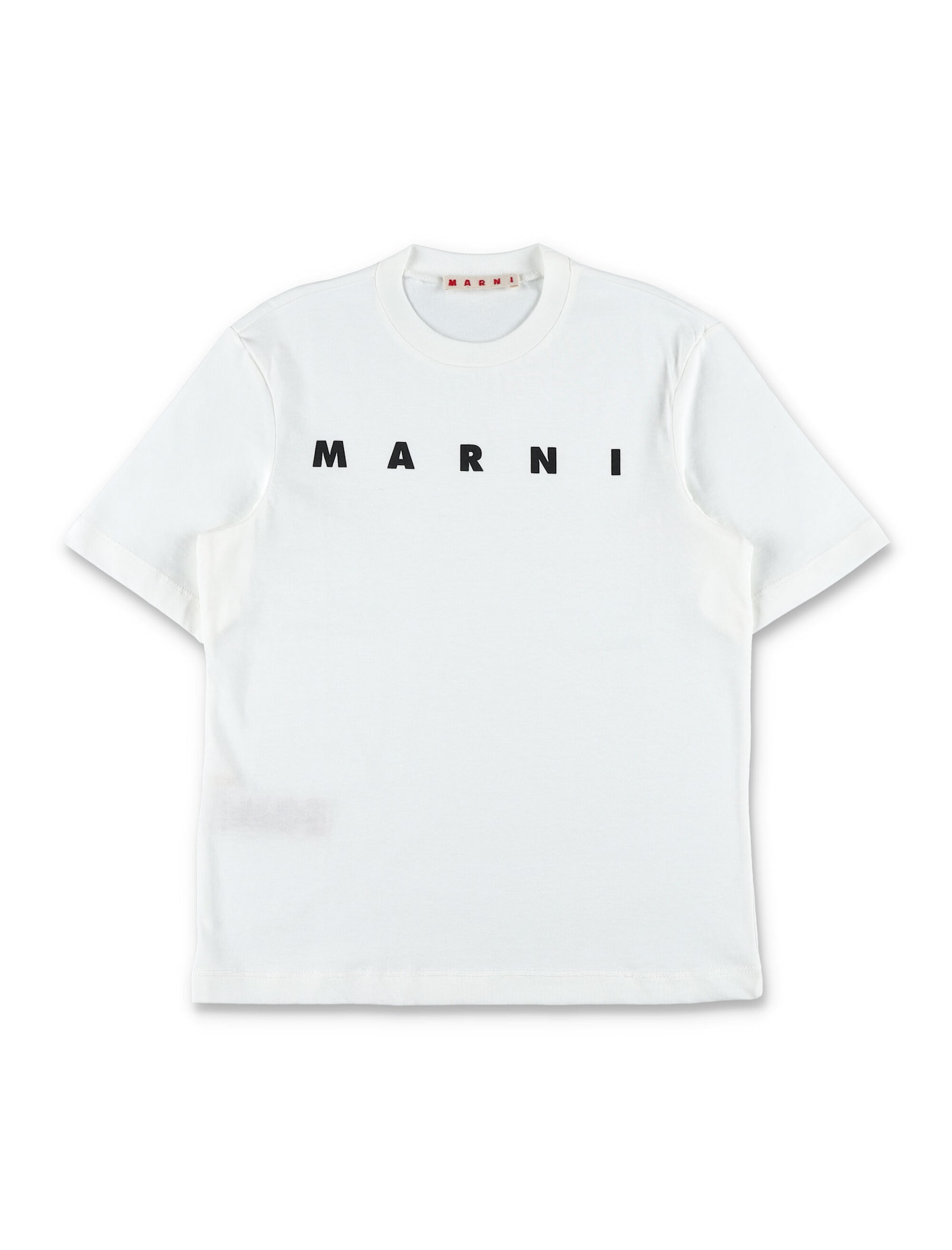 Marni Logo-print Cotton T-shirt In White