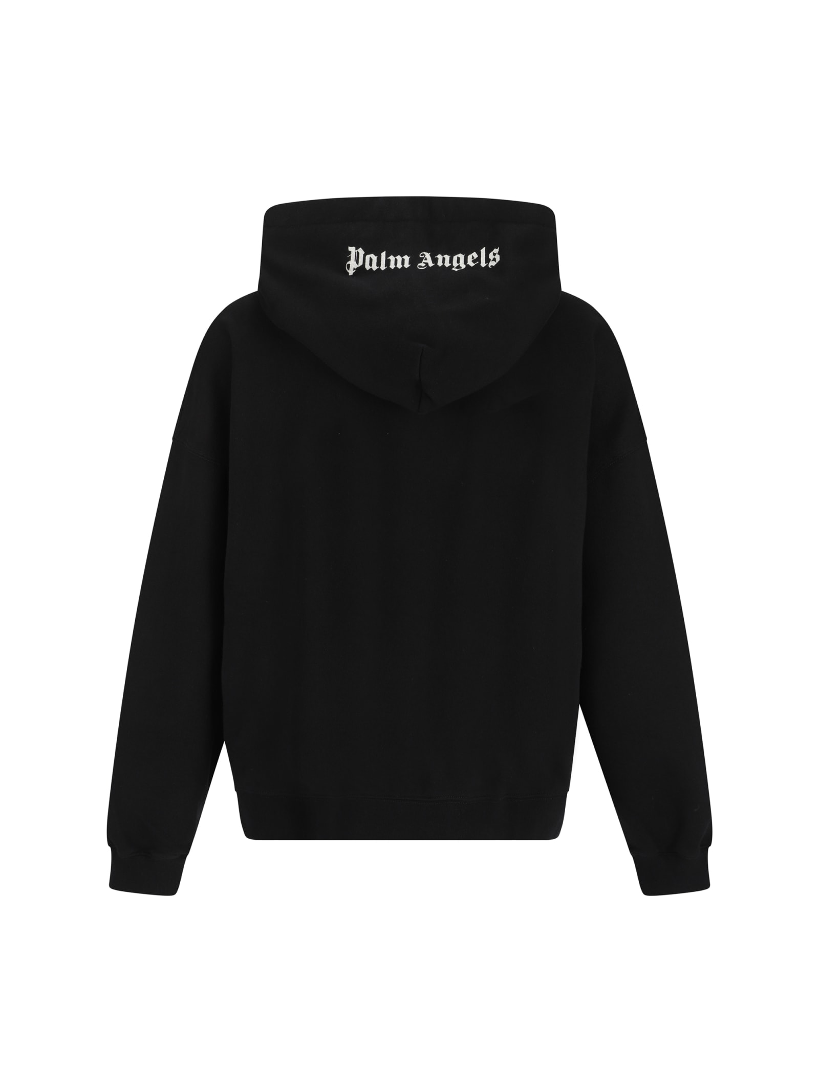Palm Angels Brand-embroidery Kangaroo-pocket Relaxed-fit Cotton-jersey Hoody In 1003