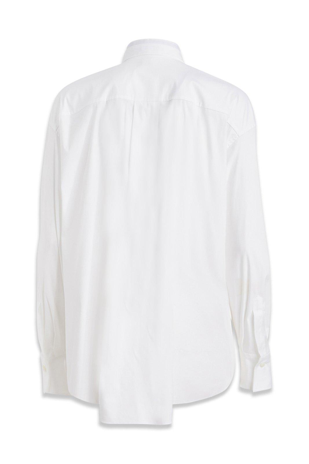 Shop Brunello Cucinelli Monili-collar Button-up Shirt In White